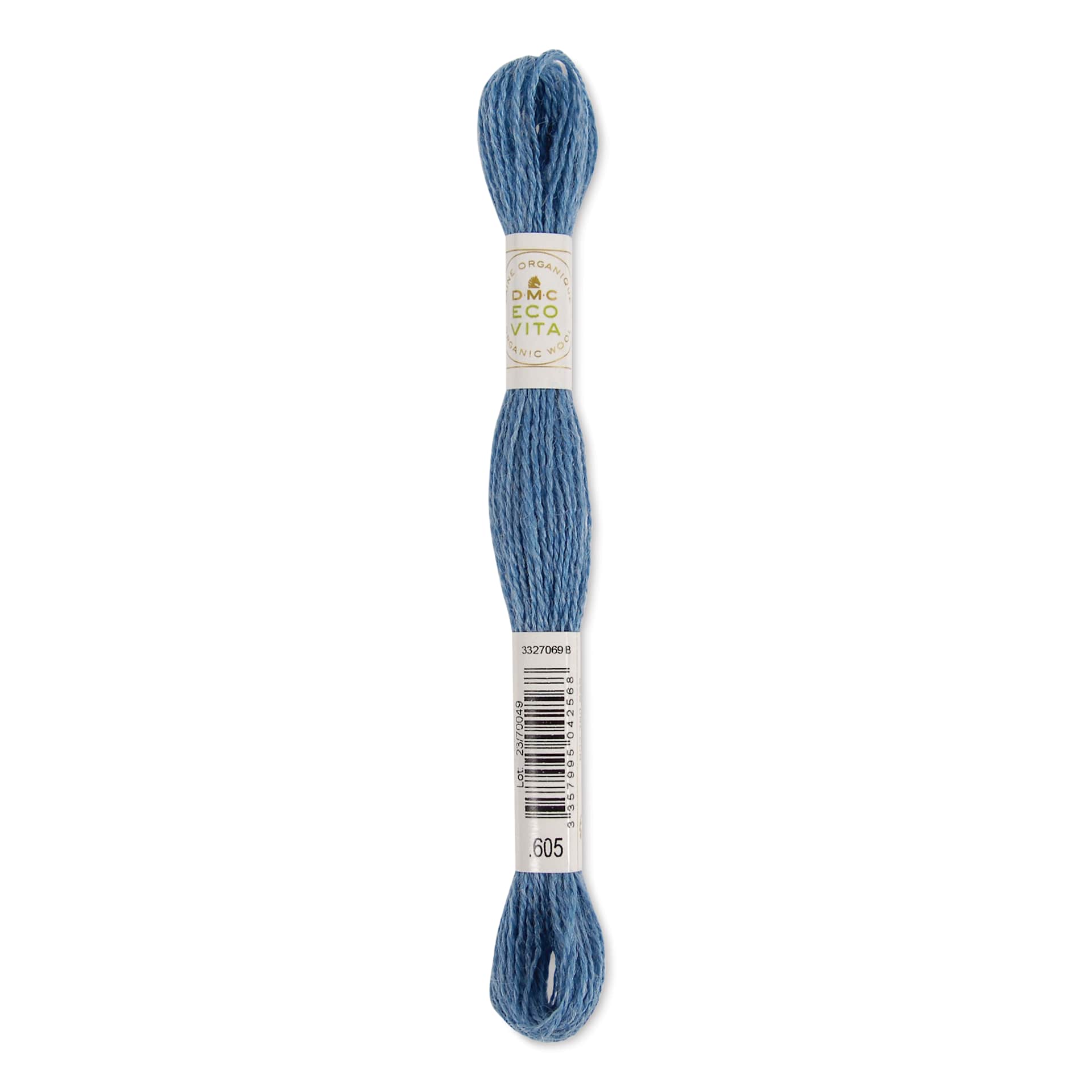 DMC Eco Vita Organic Wool Thread - Azure Indigo, 17-1/2 yds