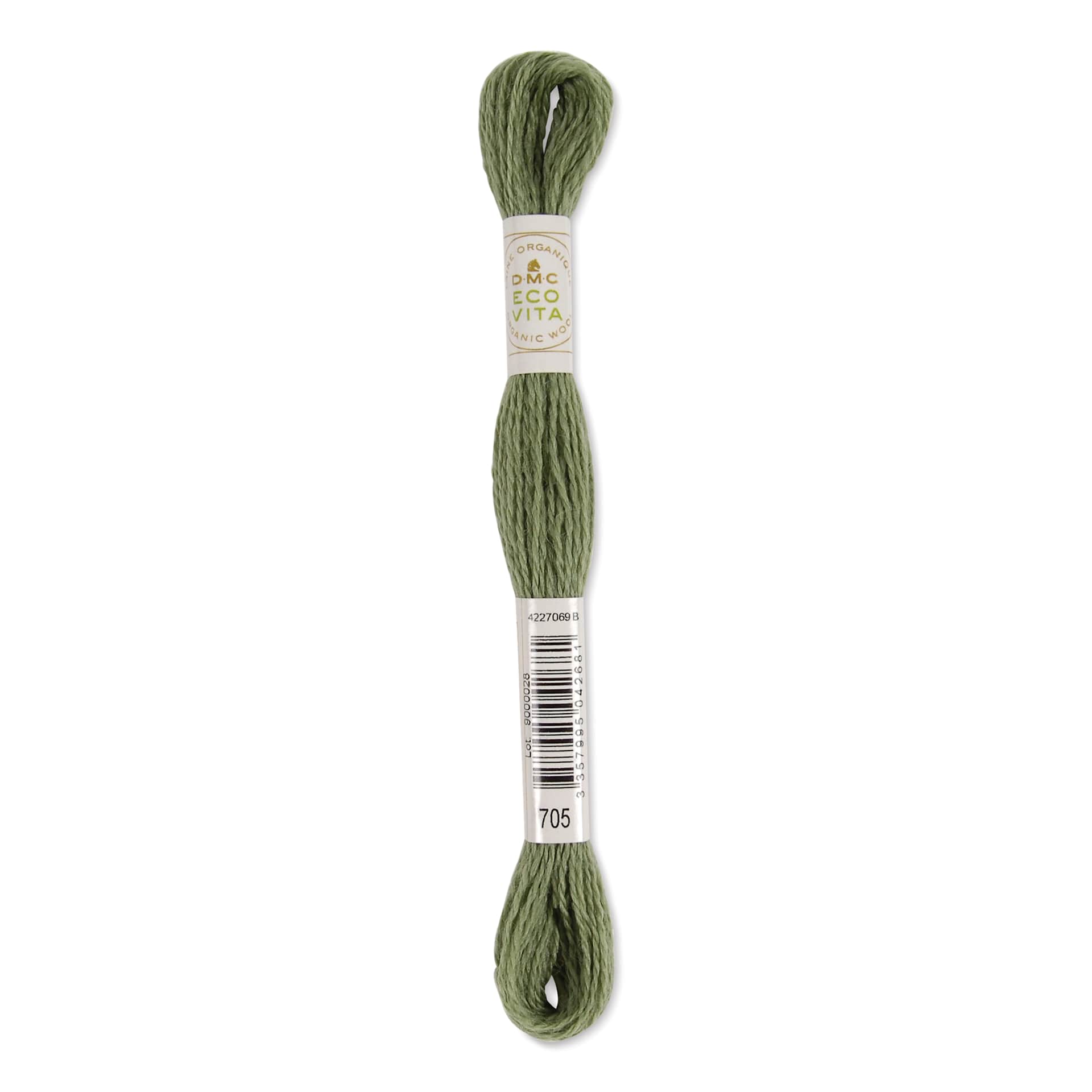 DMC Eco Vita Organic Wool Thread - Measow Indigo, 17-1/2 yds