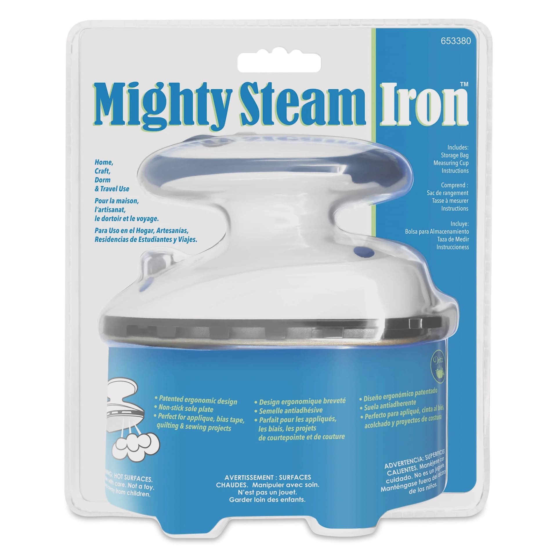 Dritz Mighty Steam Iron - front of packaging