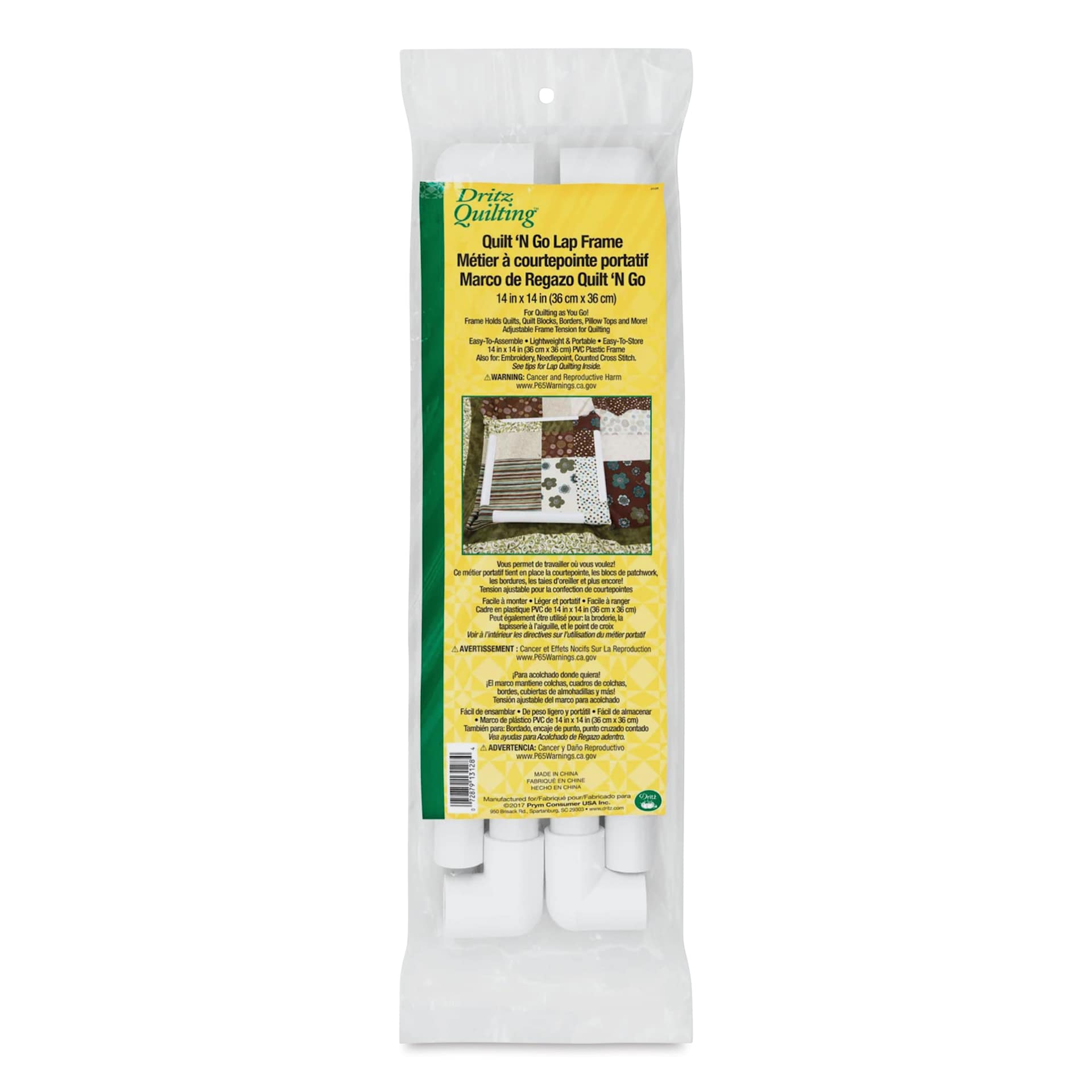 Dritz Quilt-N-Go Lap Frame - 11" x 11" - front of packaging