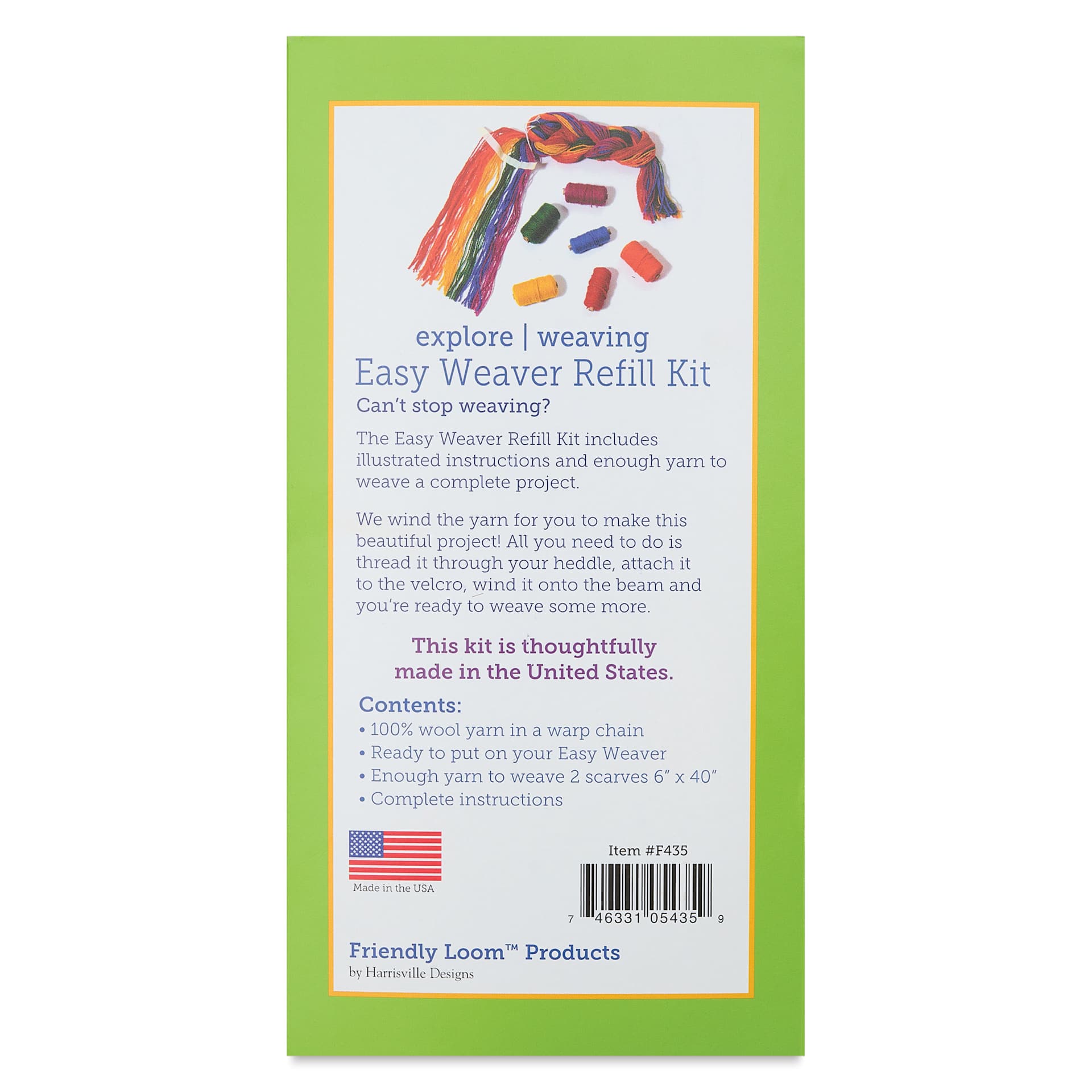  Friendly Loom Easy Weaver Refill Kit back of package