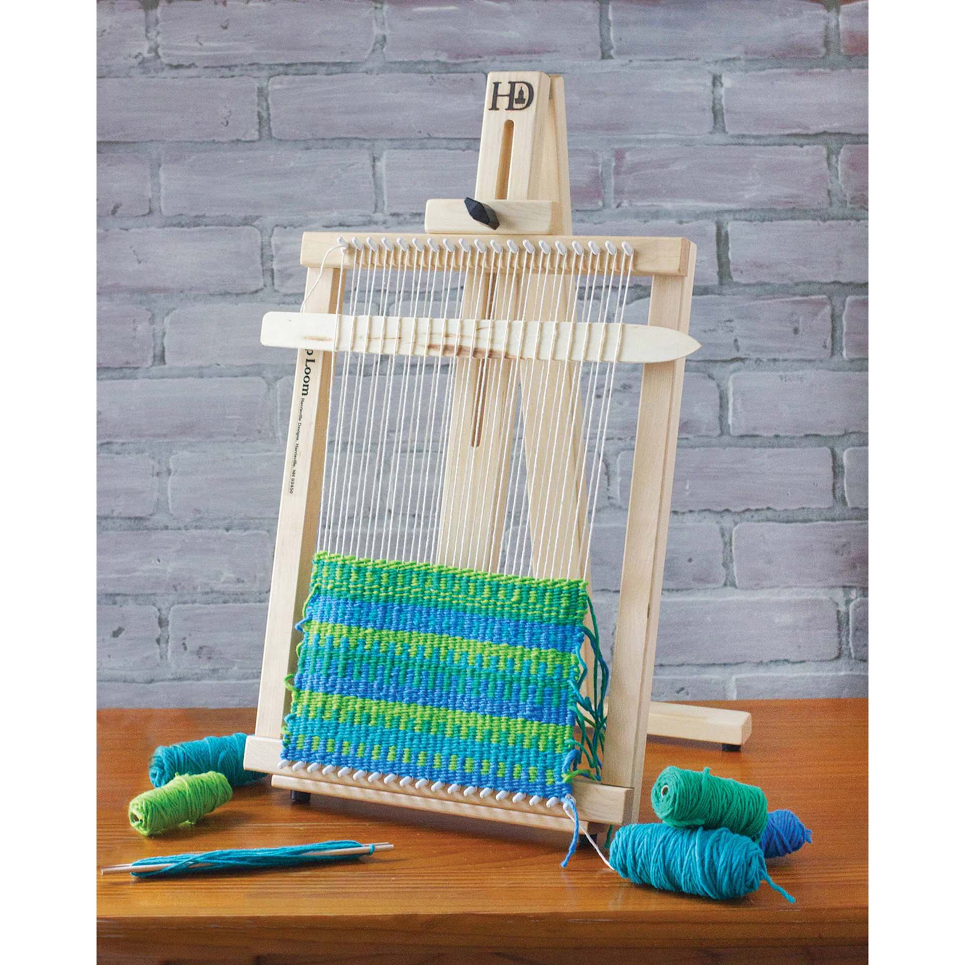 Harrisville Designs Tapestry Weaving Stand, on desk