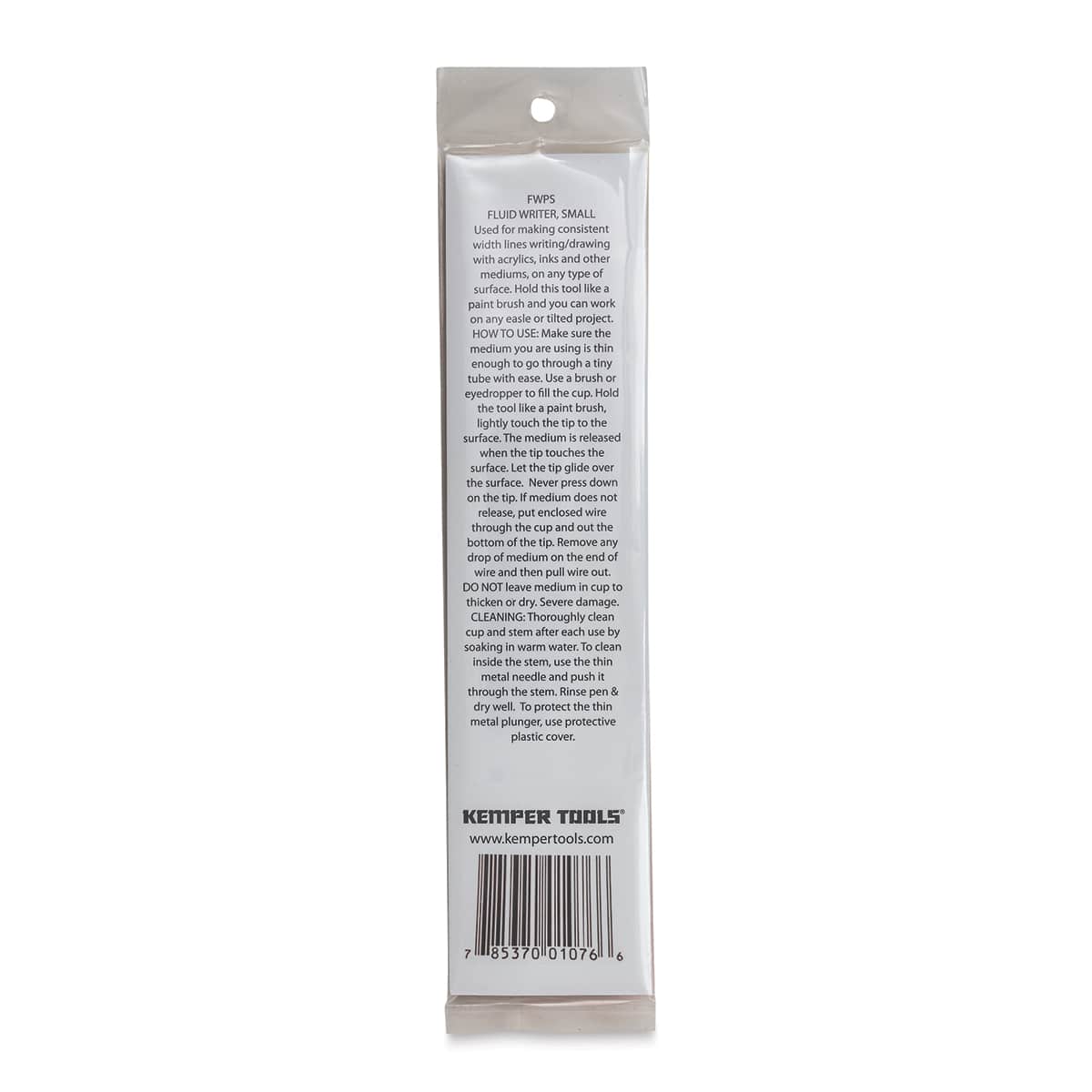 Kemper Fluid Writer Pen - Thin Line - back of packaging