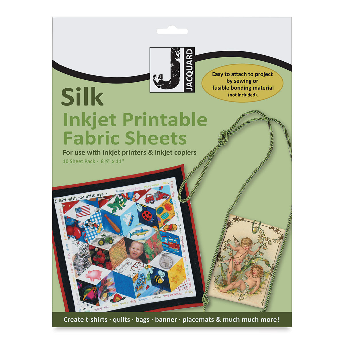 Jacquard Inkjet Fabric - 8-1/2" x 11", Silk, Package of 10