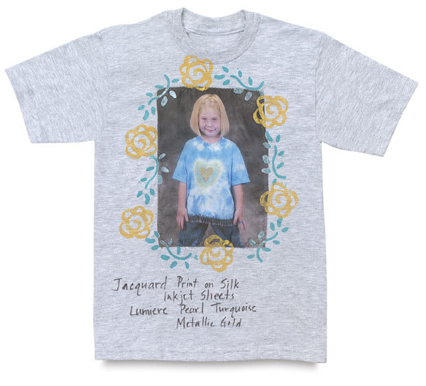Jacquard Cotton and Silk Inkjet Fabric - Shirt printed with Child's picture on Silk Inkjet Fabric