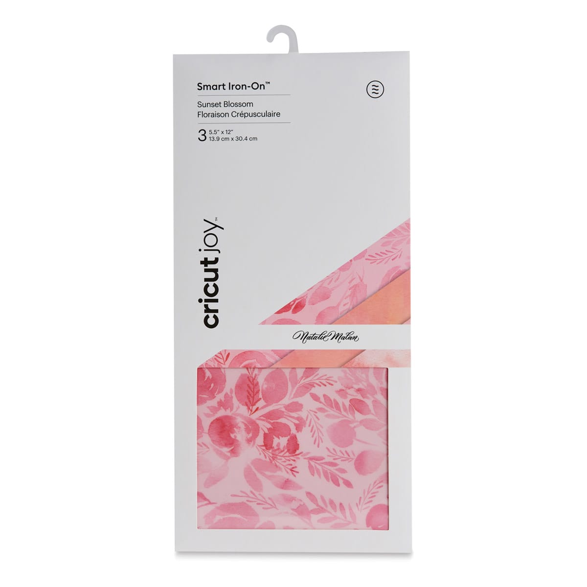 Cricut Joy Smart Iron-On Vinyl - Sunset Blossom Patterned Sampler, 5-1/2" x 12", 3 Sheets (In packaging)