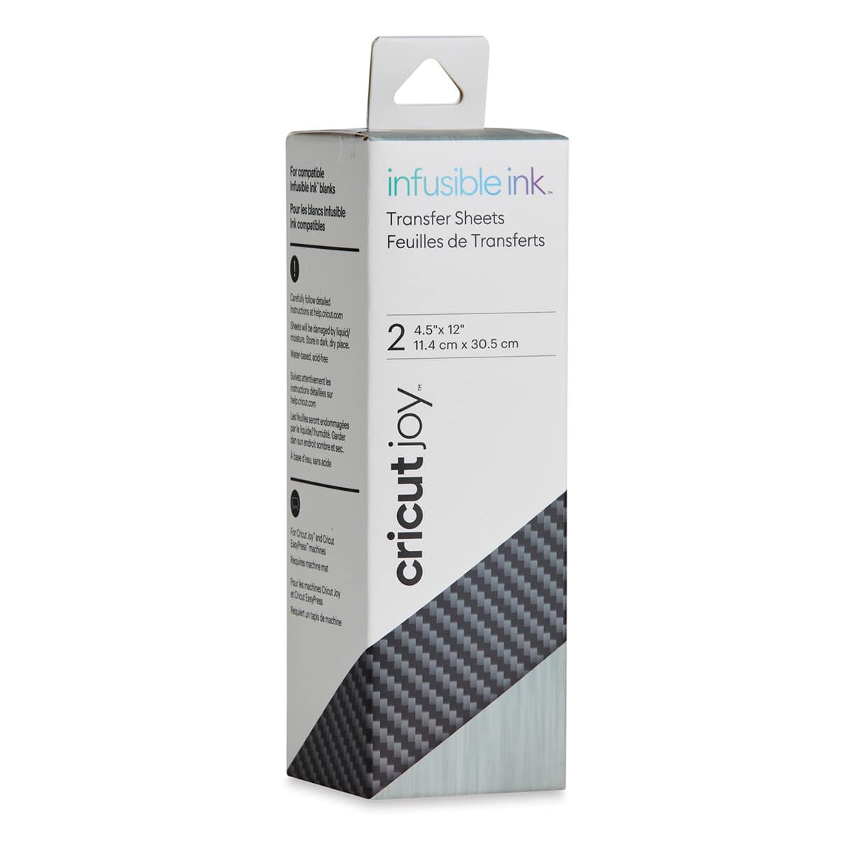 Cricut Joy Infusible Ink Patterned Transfer Sheets - Carbon Fiber, 4-1/2" x 12", Package of 2 (In packaging)