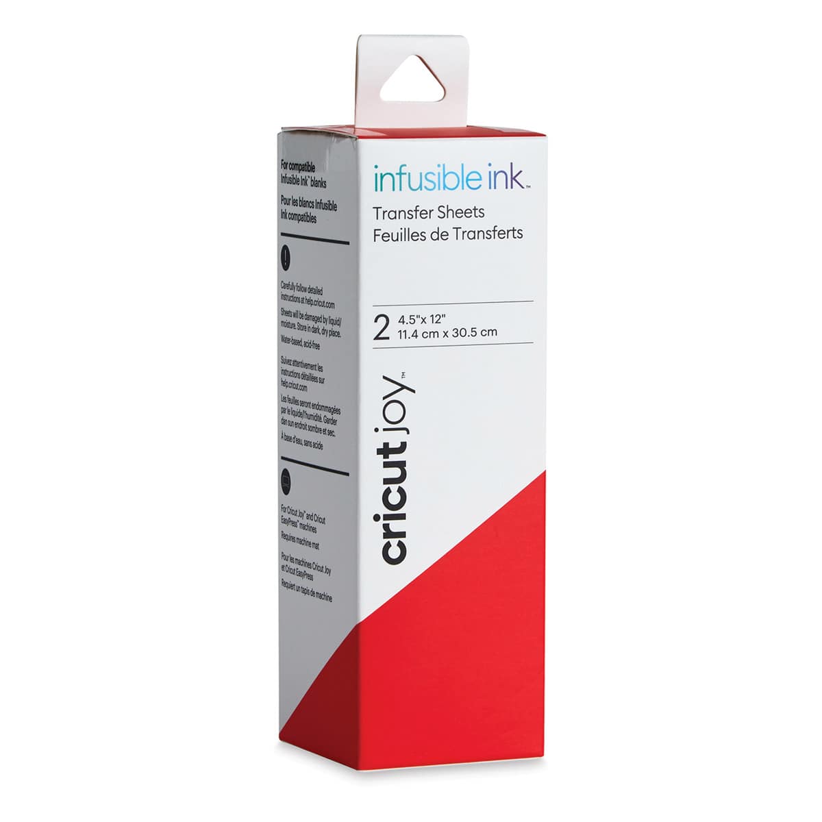 Cricut Joy Infusible Ink Transfer Sheets - Cherry Red, 4-1/2" x 12", Package of 2 (In packaging)
