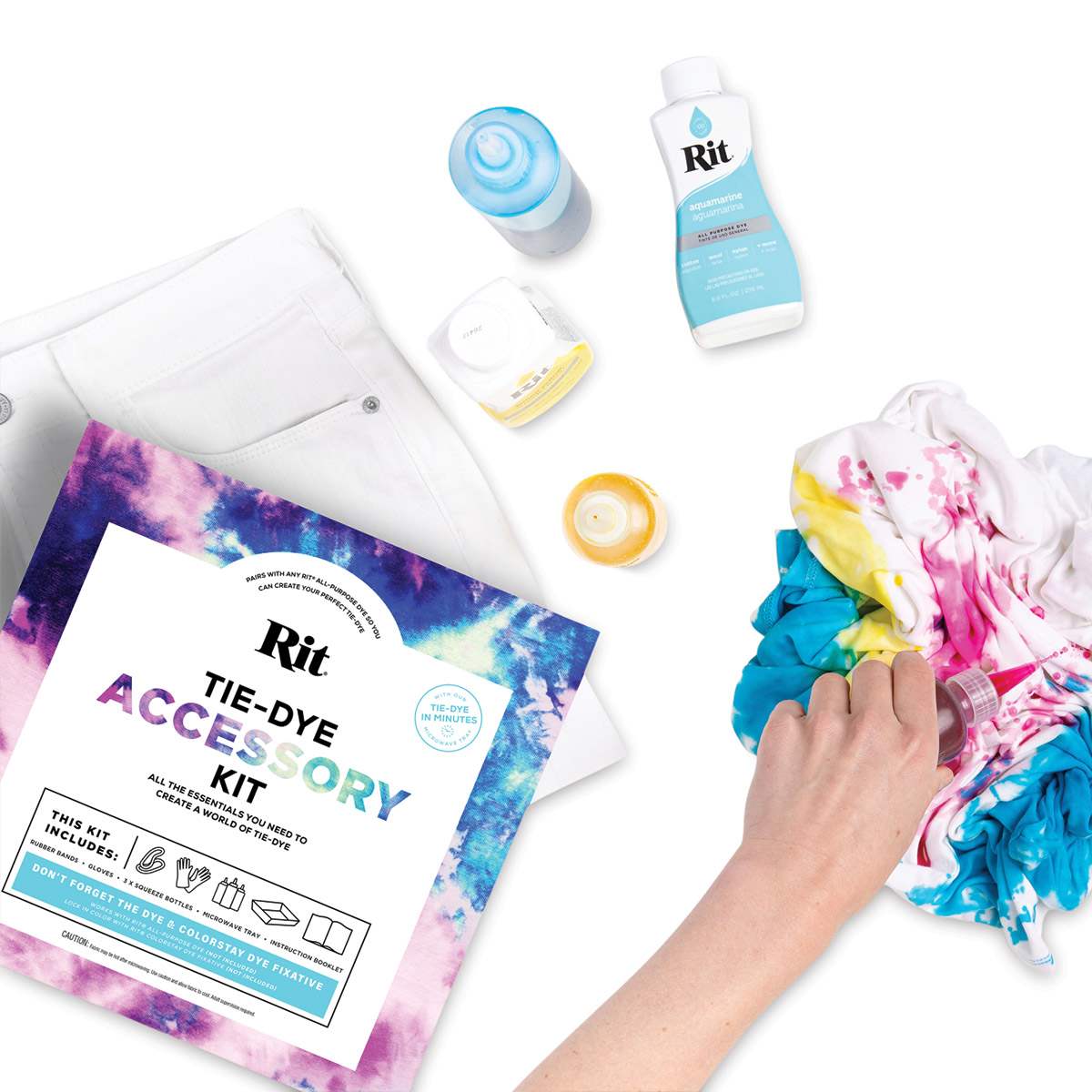 Rit Tie-Dye Accessory Kit (Shown in use)