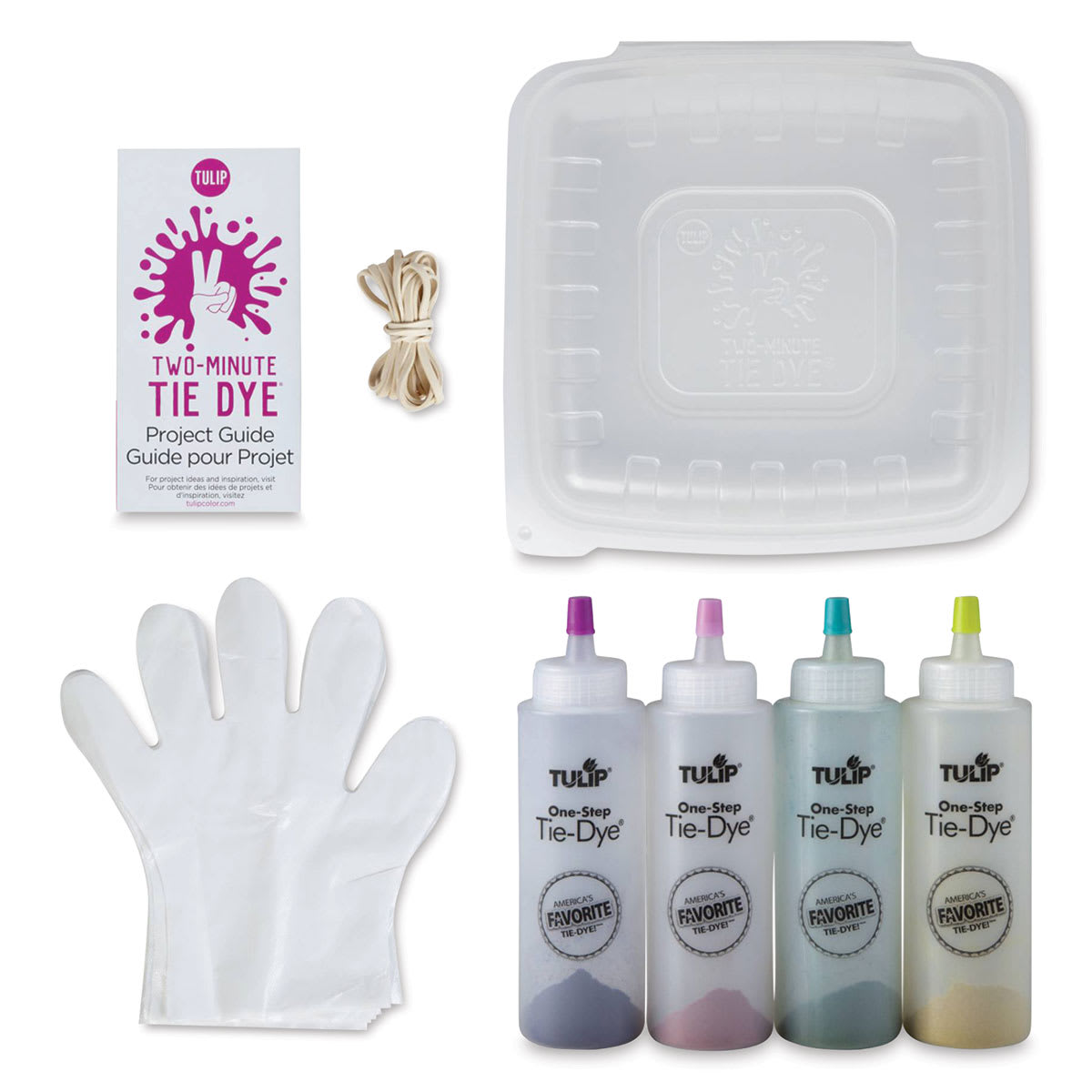 Tulip Two-Minute Tie-Dye Kit - Berry Blast (Kit contents)