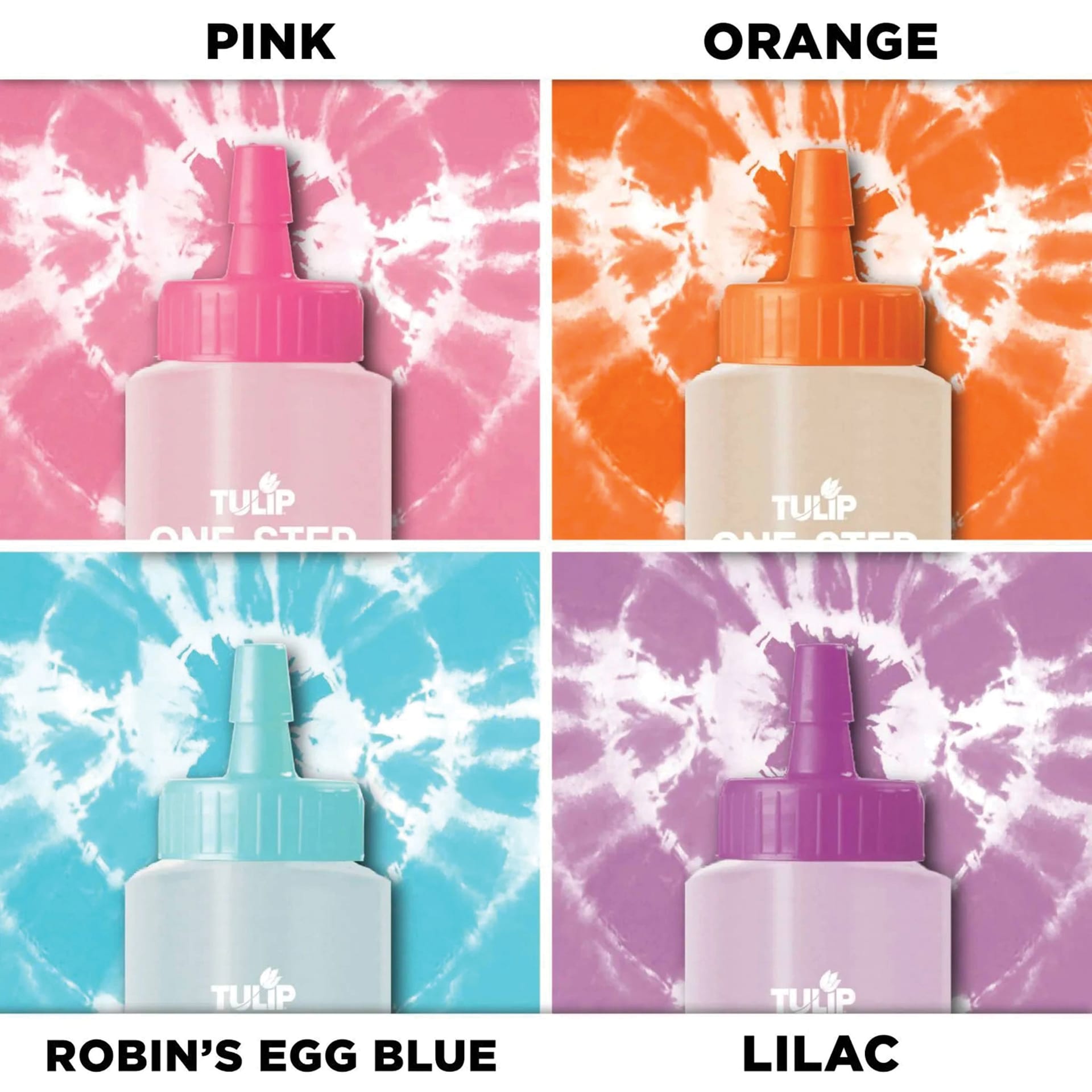 Tulip Reverse Tie-Dye Kit - Set of 4 Colors with Color Changer (color chart)