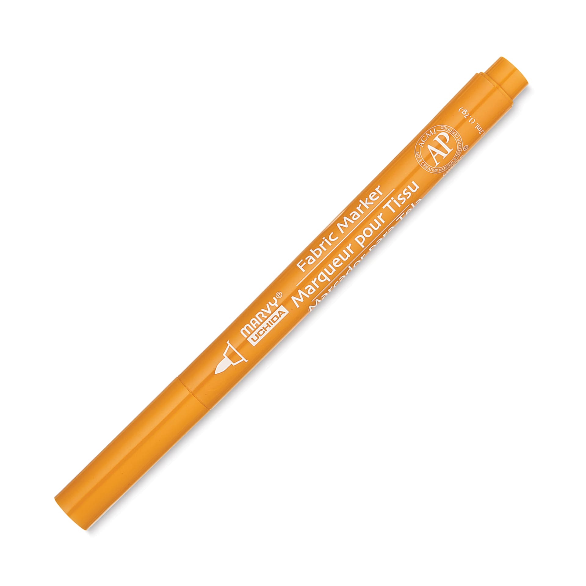 Marvy Uchida Fine Point Fabric Marker - Goldenrod (Cap on)