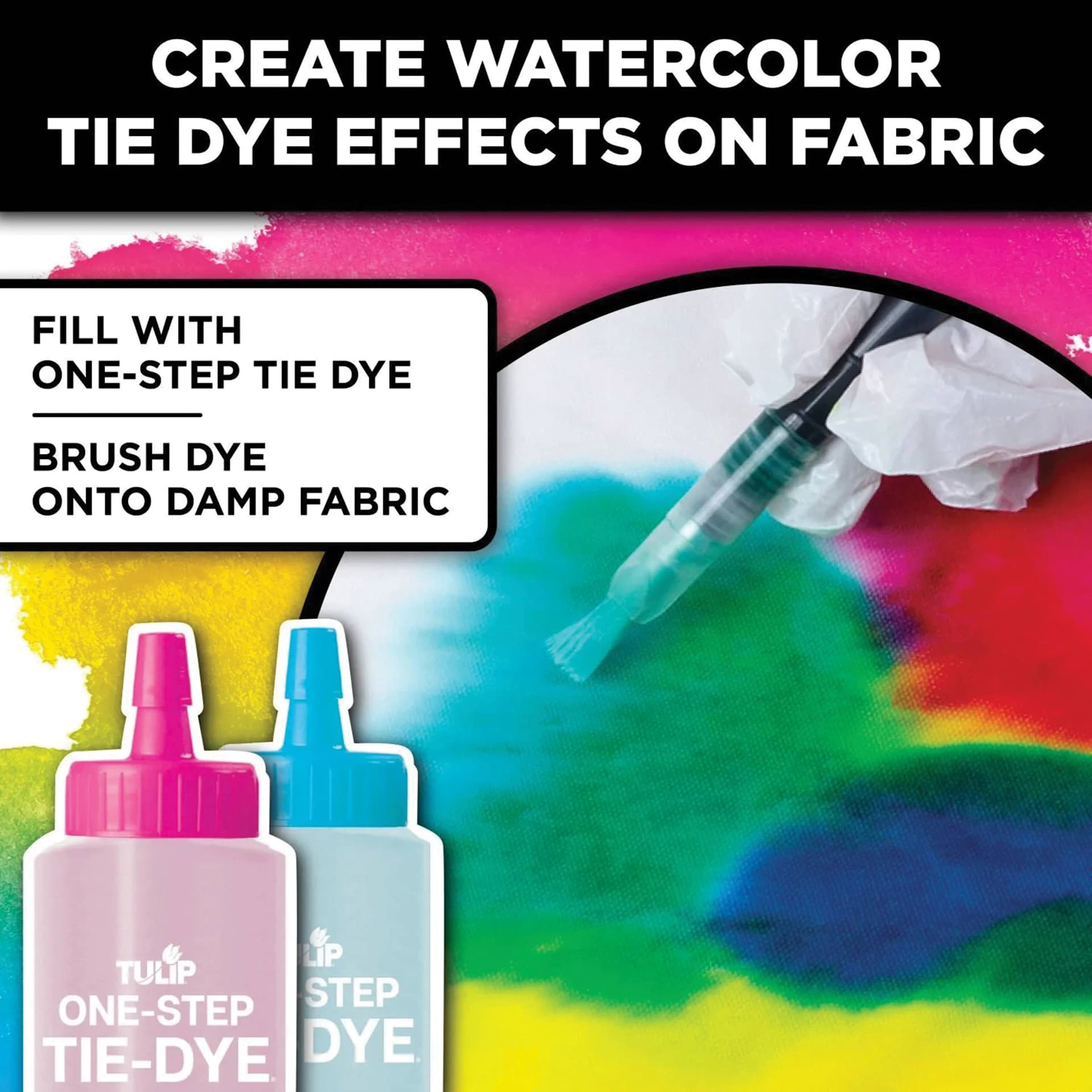 Tulip Refillable Tie-Dye Watercolor Brushes - Pkg of 3 (watercolor effect on fabric)