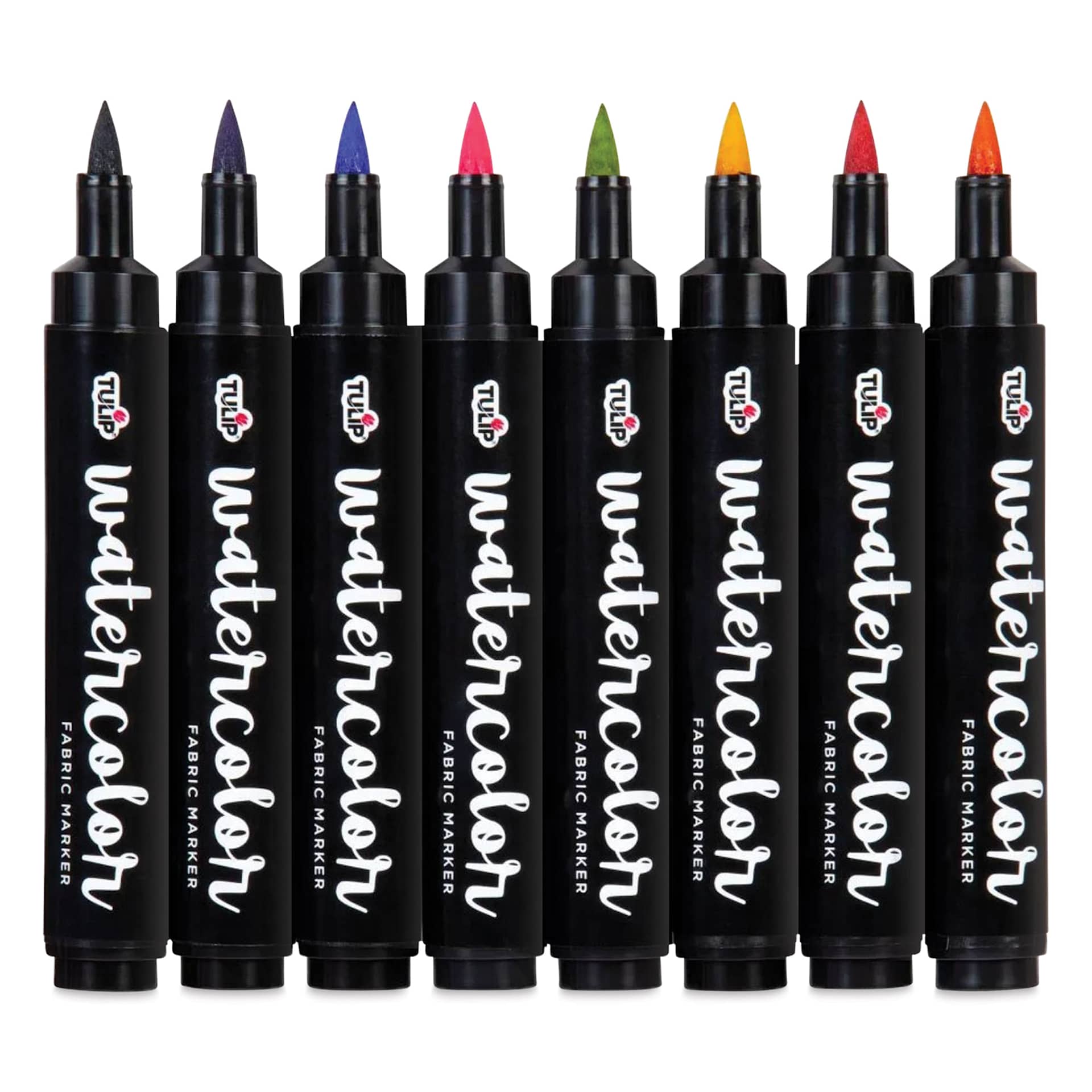 Tulip Watercolor Fabric Markers (markers with cap removed)