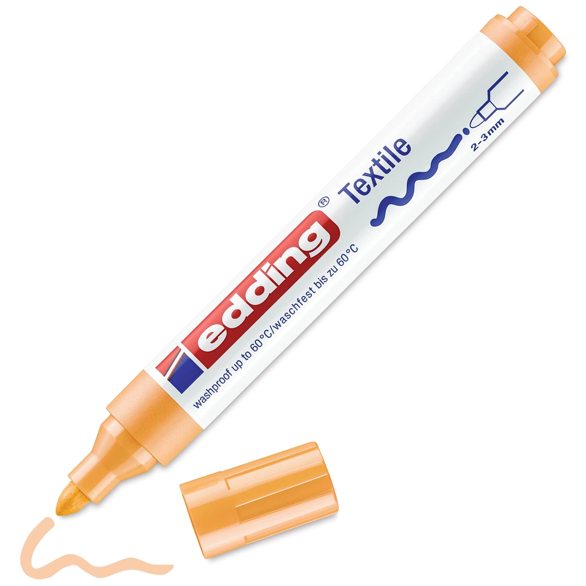 Edding 4500 Textile Pen - Light Orange