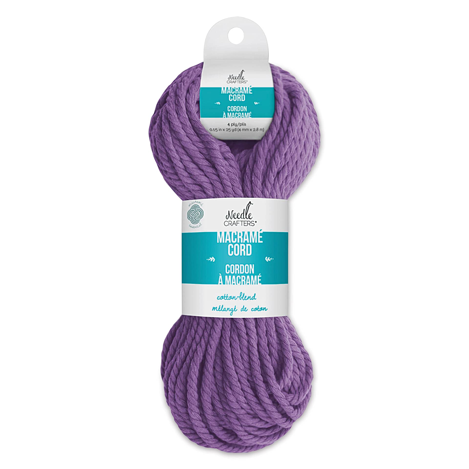 Needle Crafters Macramé Cord - Lilac, 4 mm x 25 yds