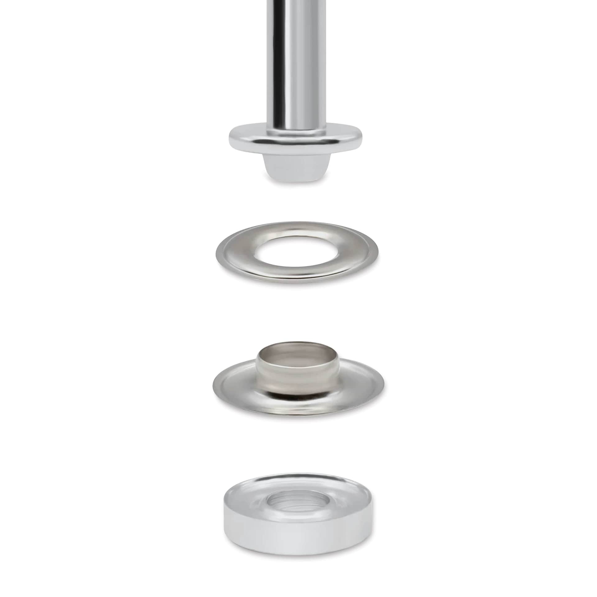 Dritz Grommet Tools, demonstration of the anvil and setter with grommet (not included)