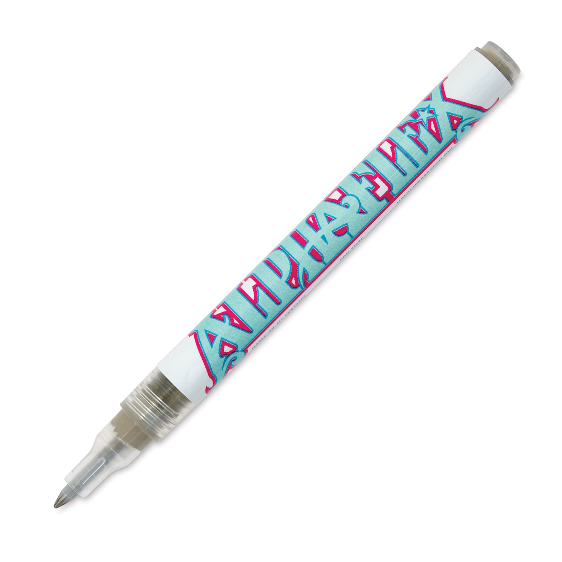 Alpha6 AlphaFlex Textile and Leather Paint Marker - Dark Grey, 1 mm - w/ cap removed