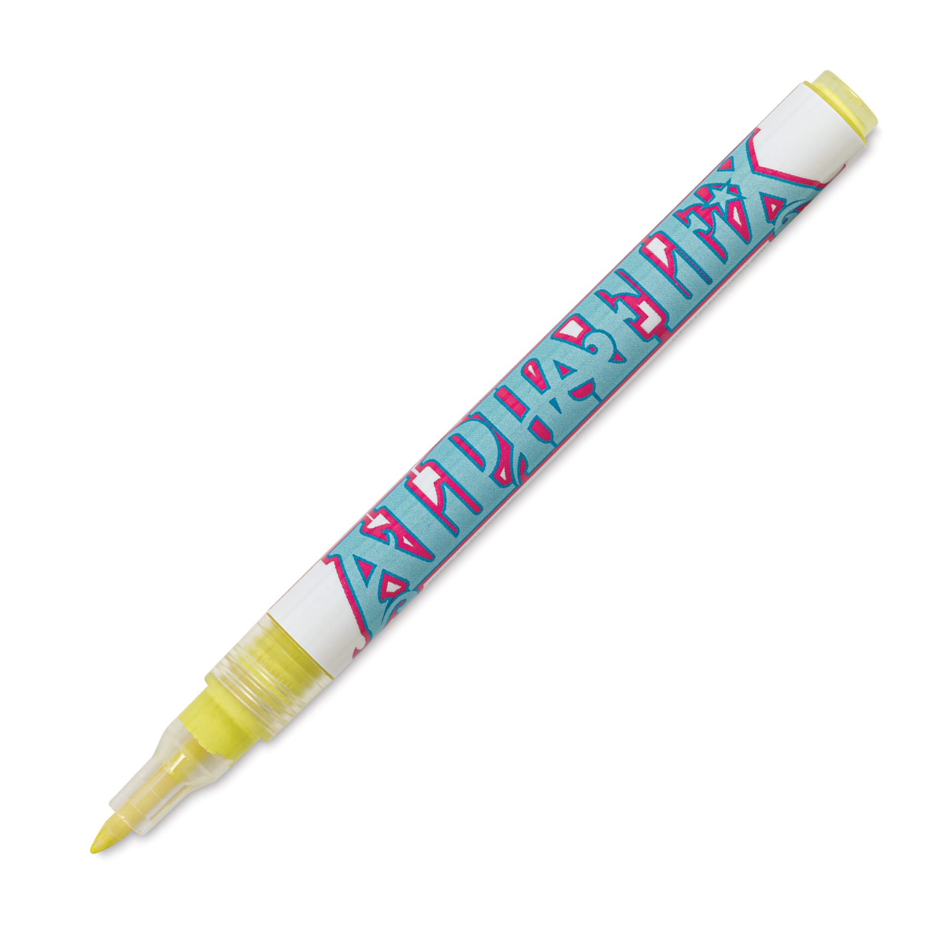 Alpha6 AlphaFlex Textile and Leather Paint Marker - Saffron, 1 mm - w/ cap removed