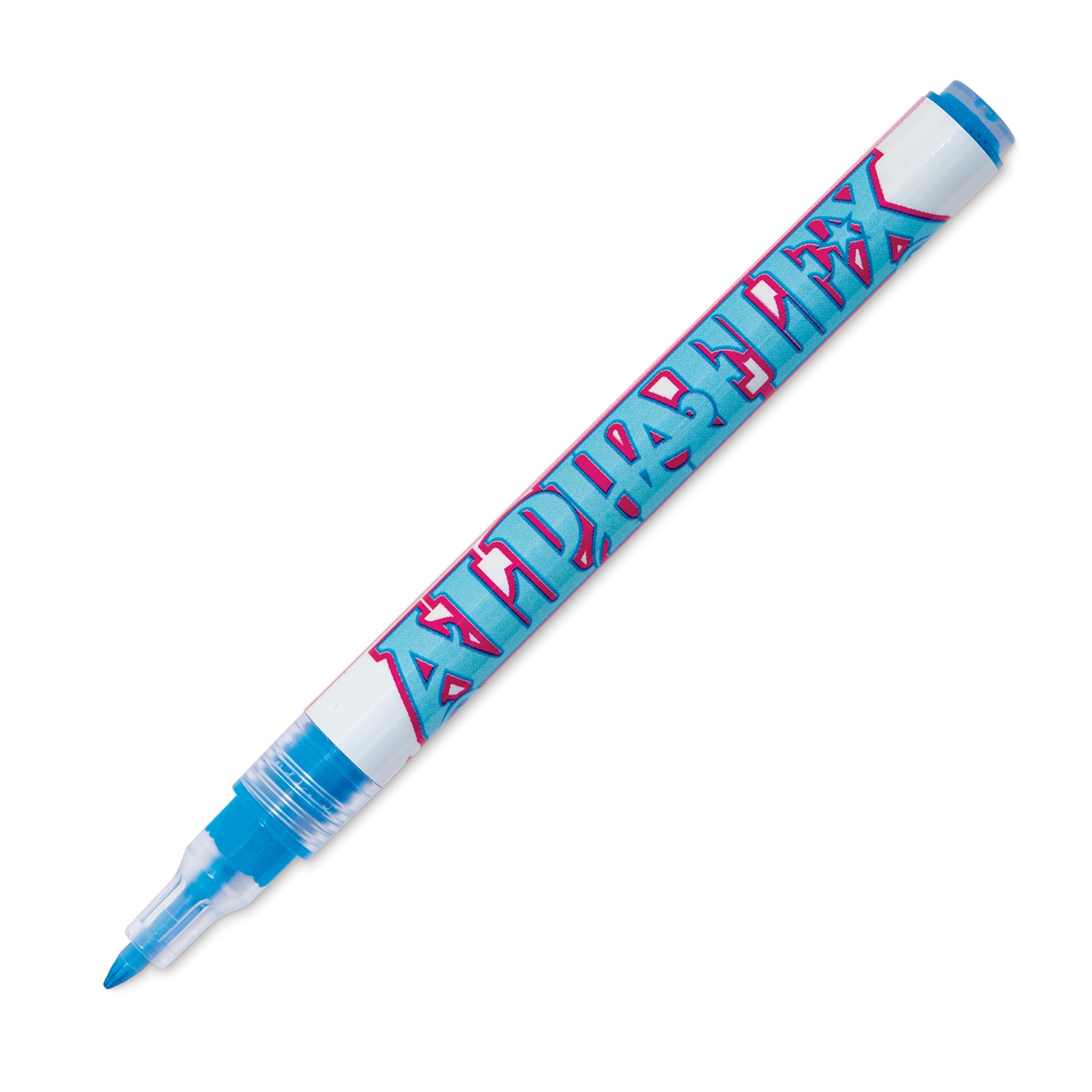 Alpha6 AlphaFlex Textile and Leather Paint Marker - Blue, 1 mm - w/ cap removed