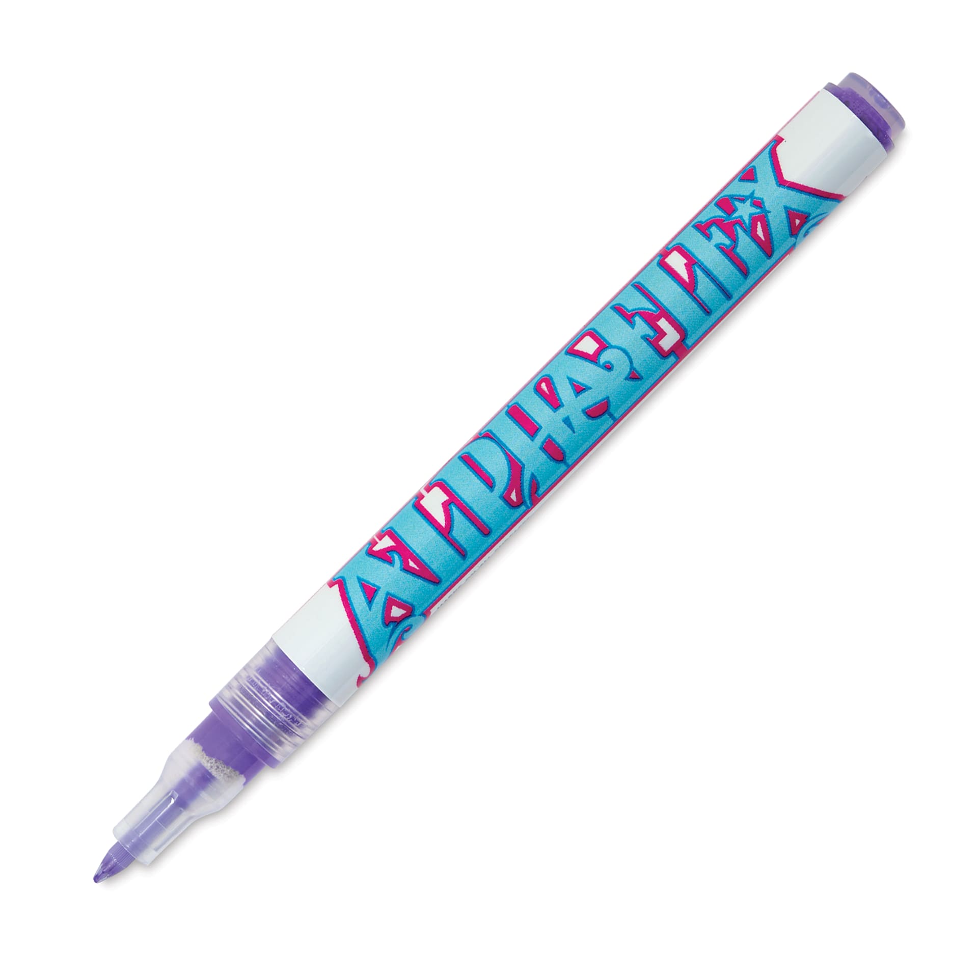 Alpha6 AlphaFlex Textile and Leather Paint Marker - Purple, 1 mm - w/ cap removed