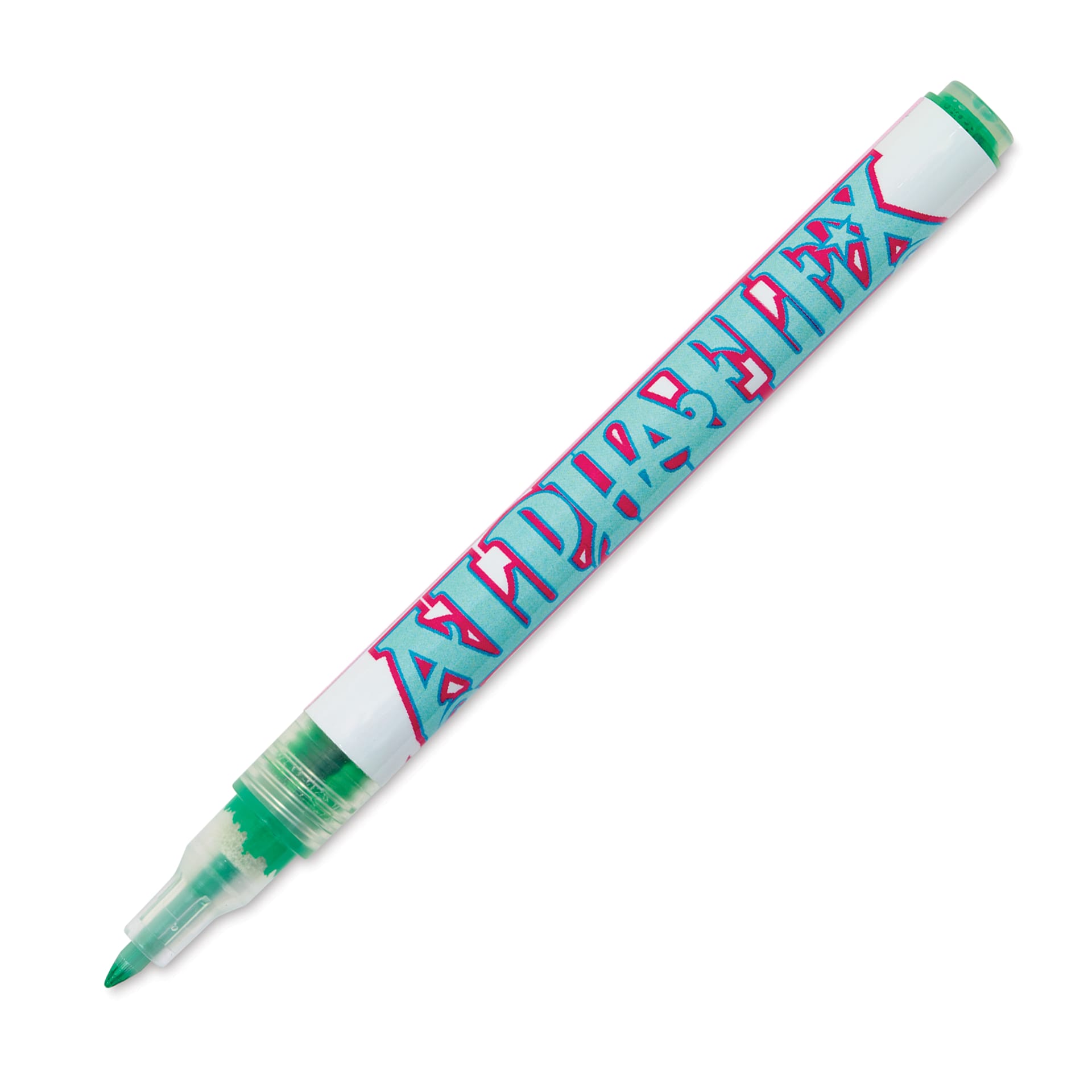 Alpha6 AlphaFlex Textile and Leather Paint Marker - Green, 1 mm - w/ cap removed