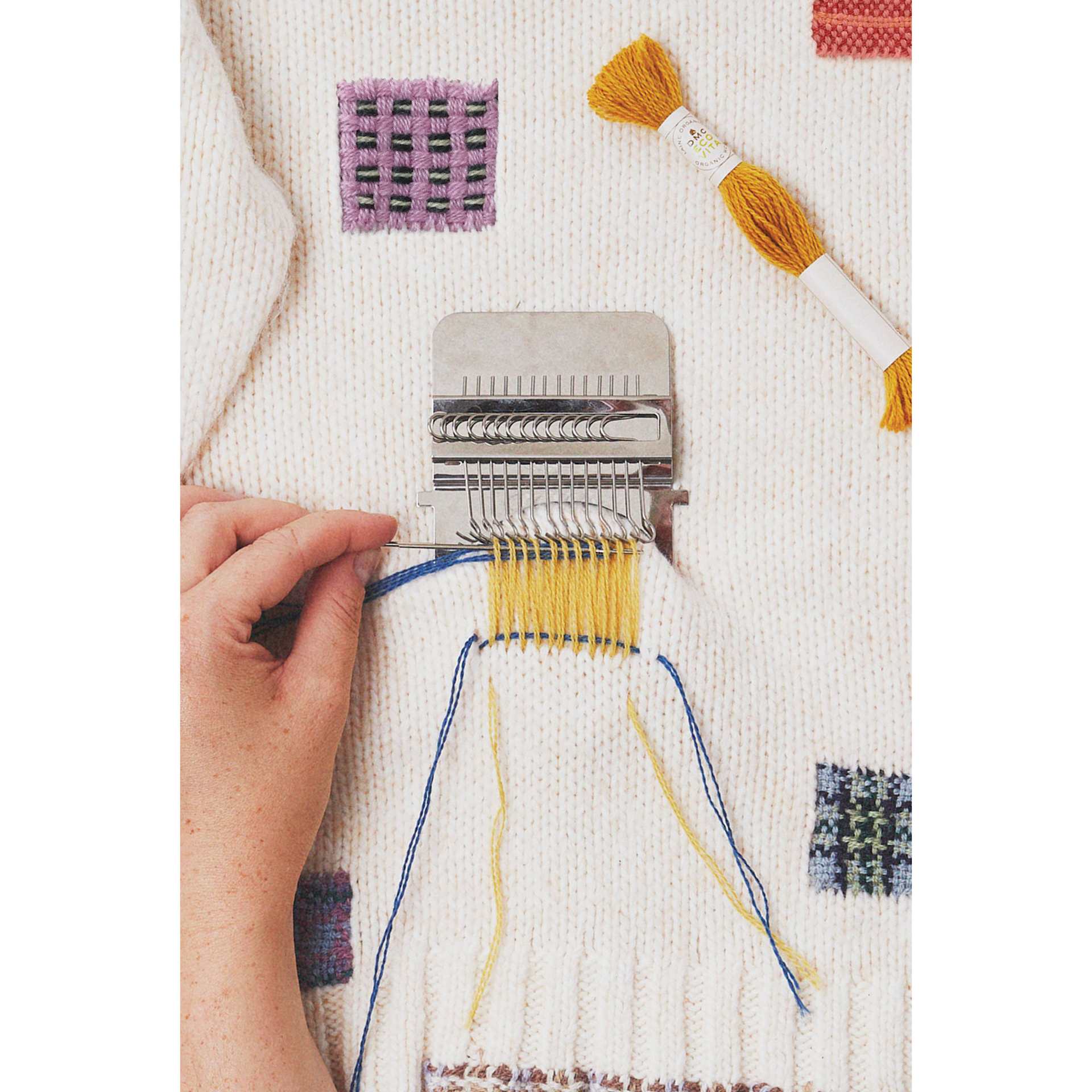 DMC Mini Weaving Loom - in use (materials not included)