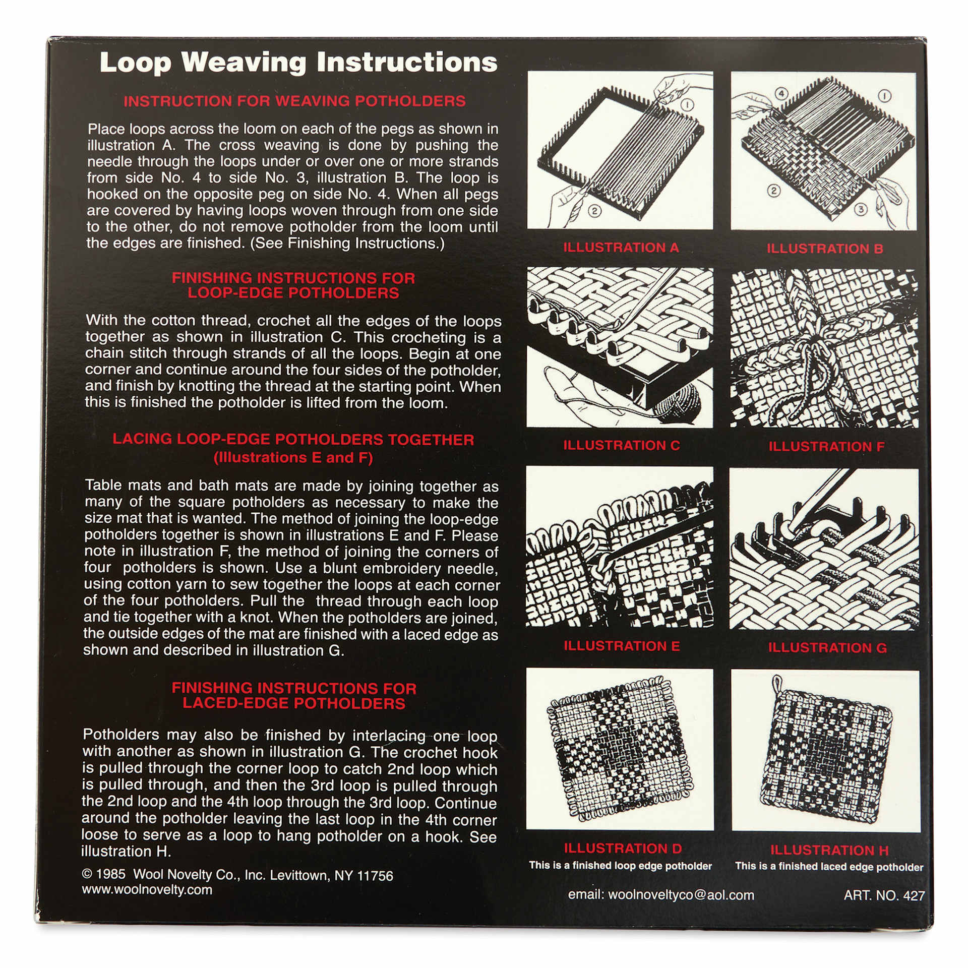 Plastic Pot Holder Loom - 7" x 7" - out of packaging