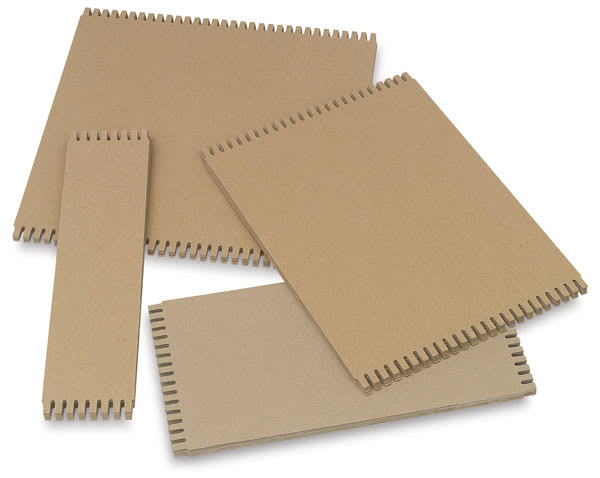 Wide-Notch Cardboard Looms - Several sizes of Cardboard Looms loosely stacked
