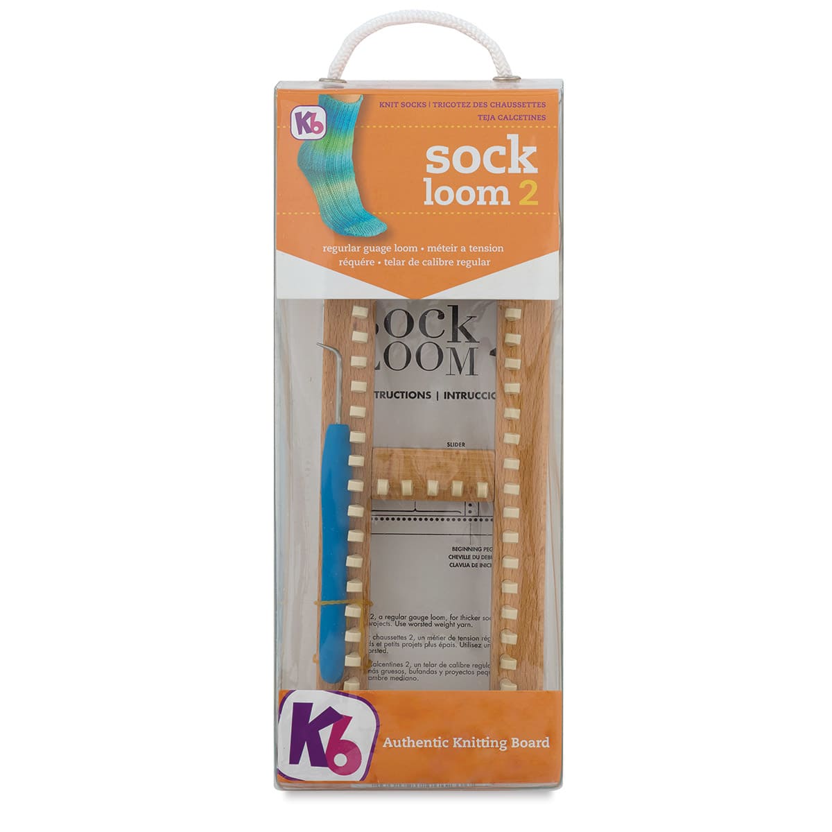 KB Sock Loom 2 - Front of package showing Loom
