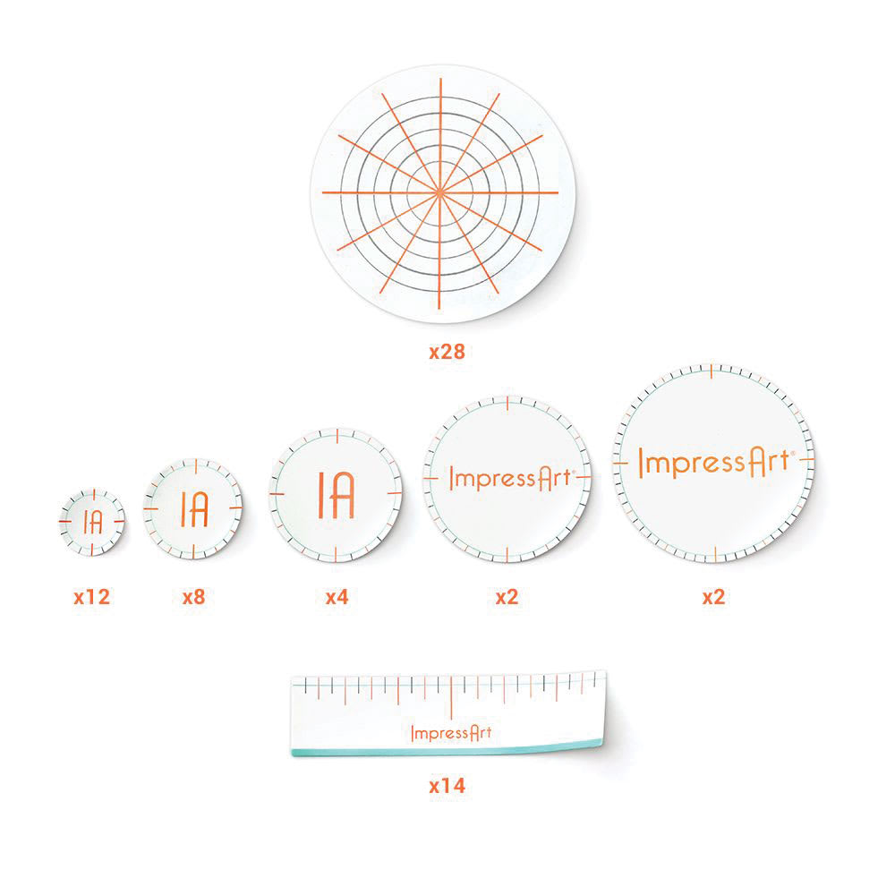 ImpressArt Stamp Guides Sticker Book contents