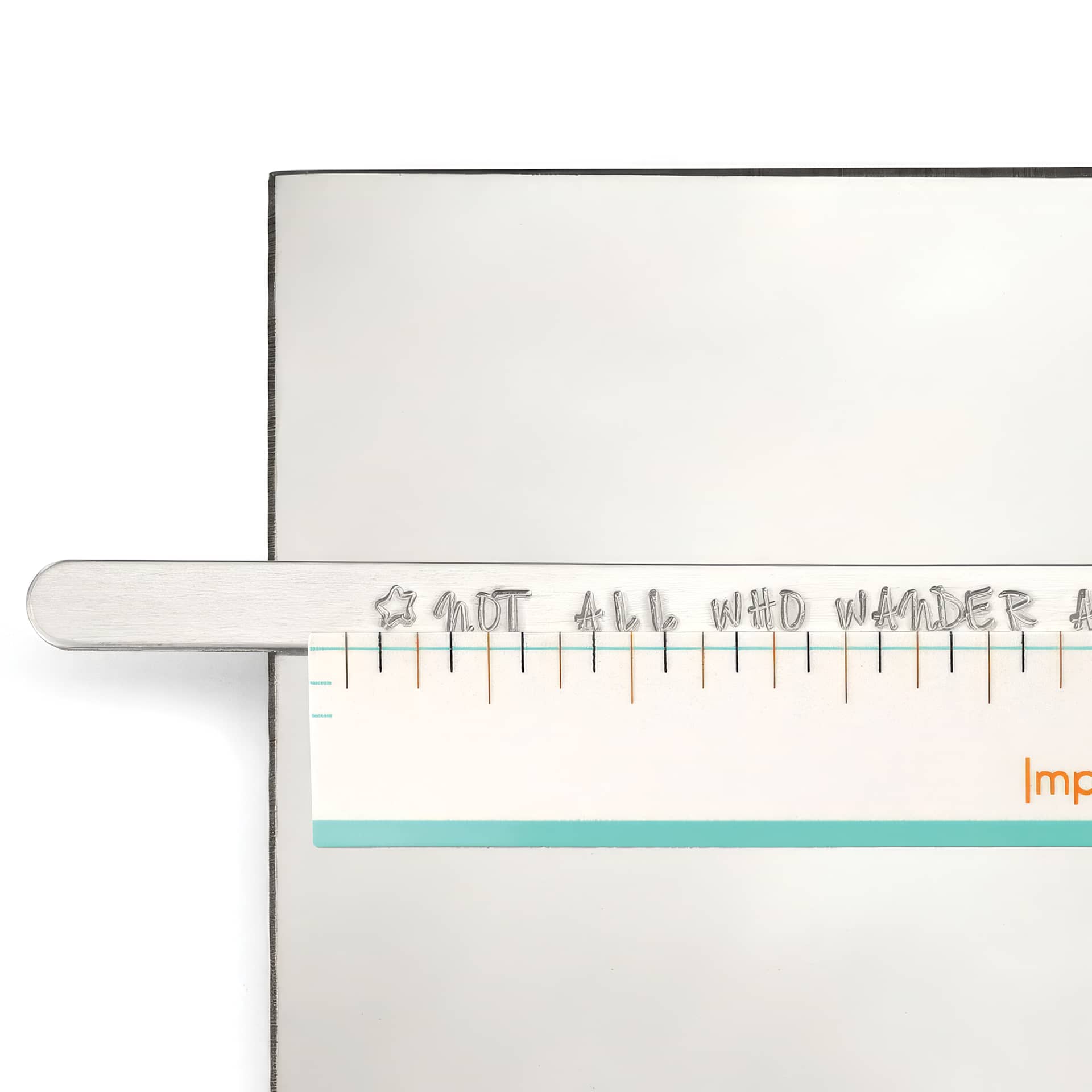 ImpressArt Bracelet Guides Sticker Book applied to in progress blank