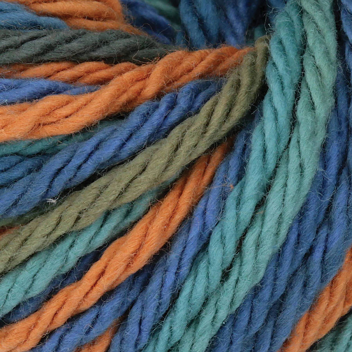 Lily Sugar N' Cream Yarn - 2 oz, 4-Ply, Capri Ombre (Close-up of yarn)