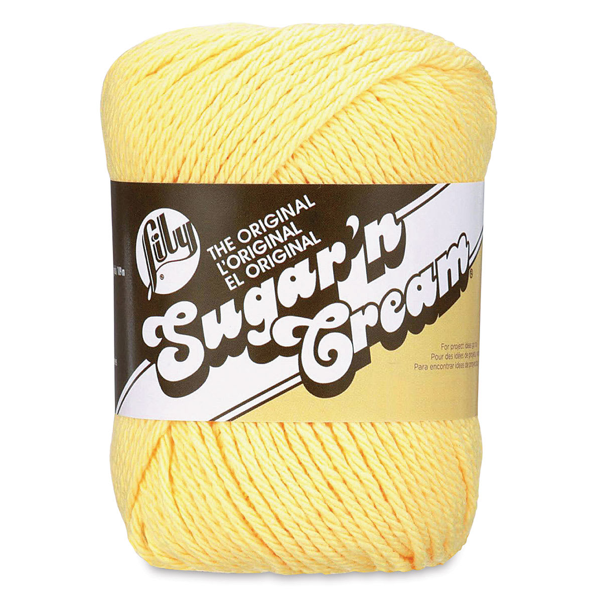 Lily Sugar N' Cream Yarn - 2.5 oz, 4-Ply, Yellow