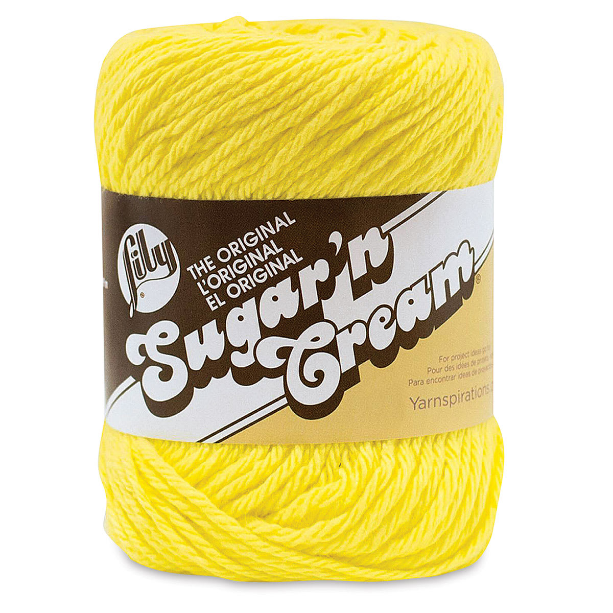 Lily Sugar N' Cream Yarn - 2.5 oz, 4-Ply, Sunshine