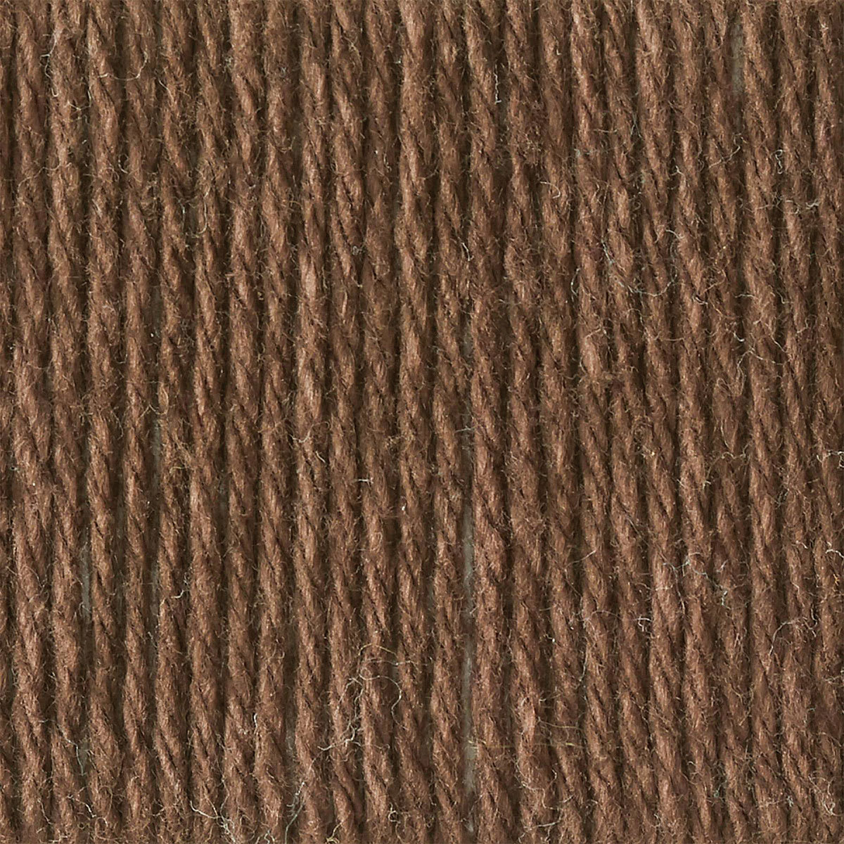 Lily Sugar N' Cream Yarn - 2.5 oz, 4-Ply, Warm Brown (Close-up of yarn)