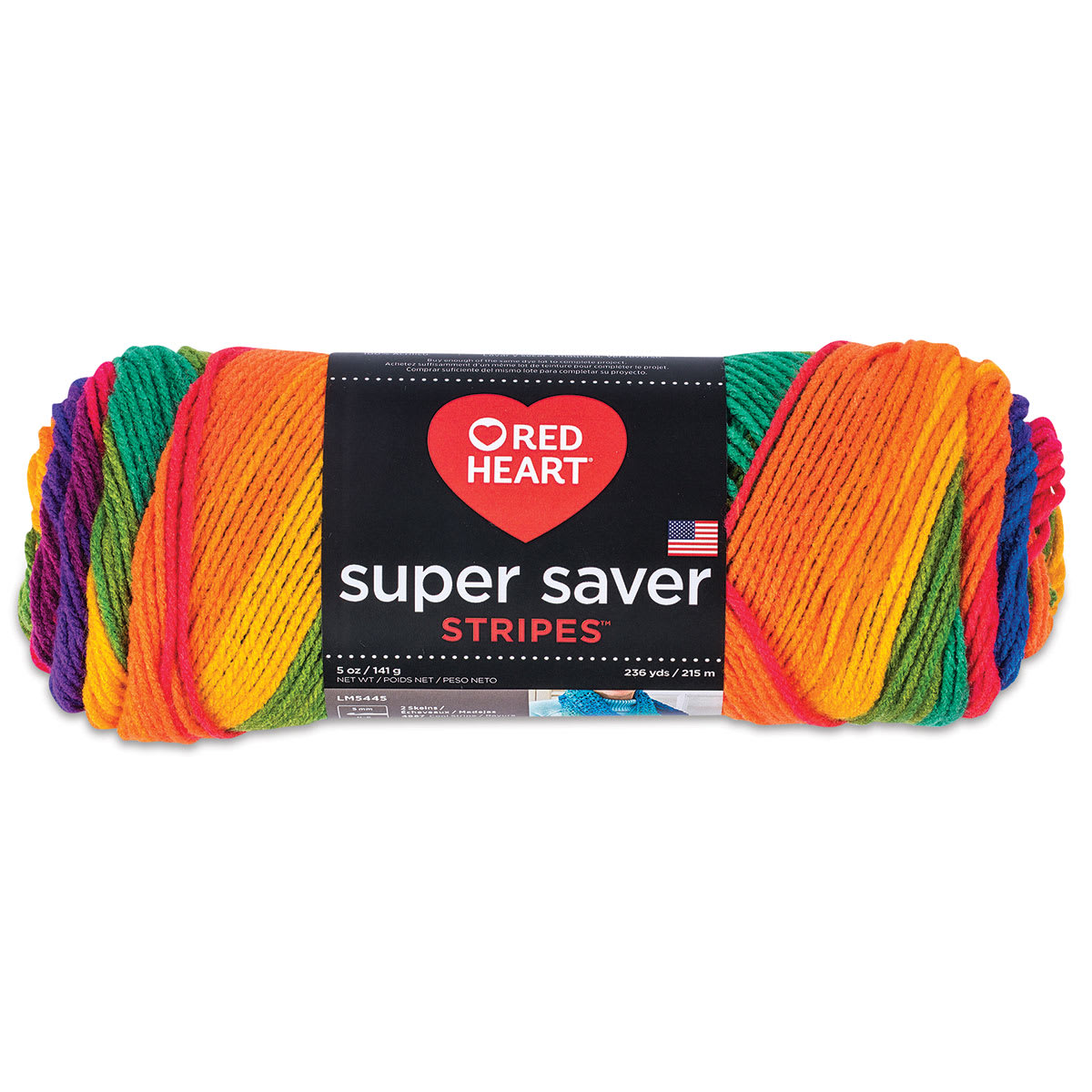 Red Heart Super Saver Yarn - Favorite Stripe