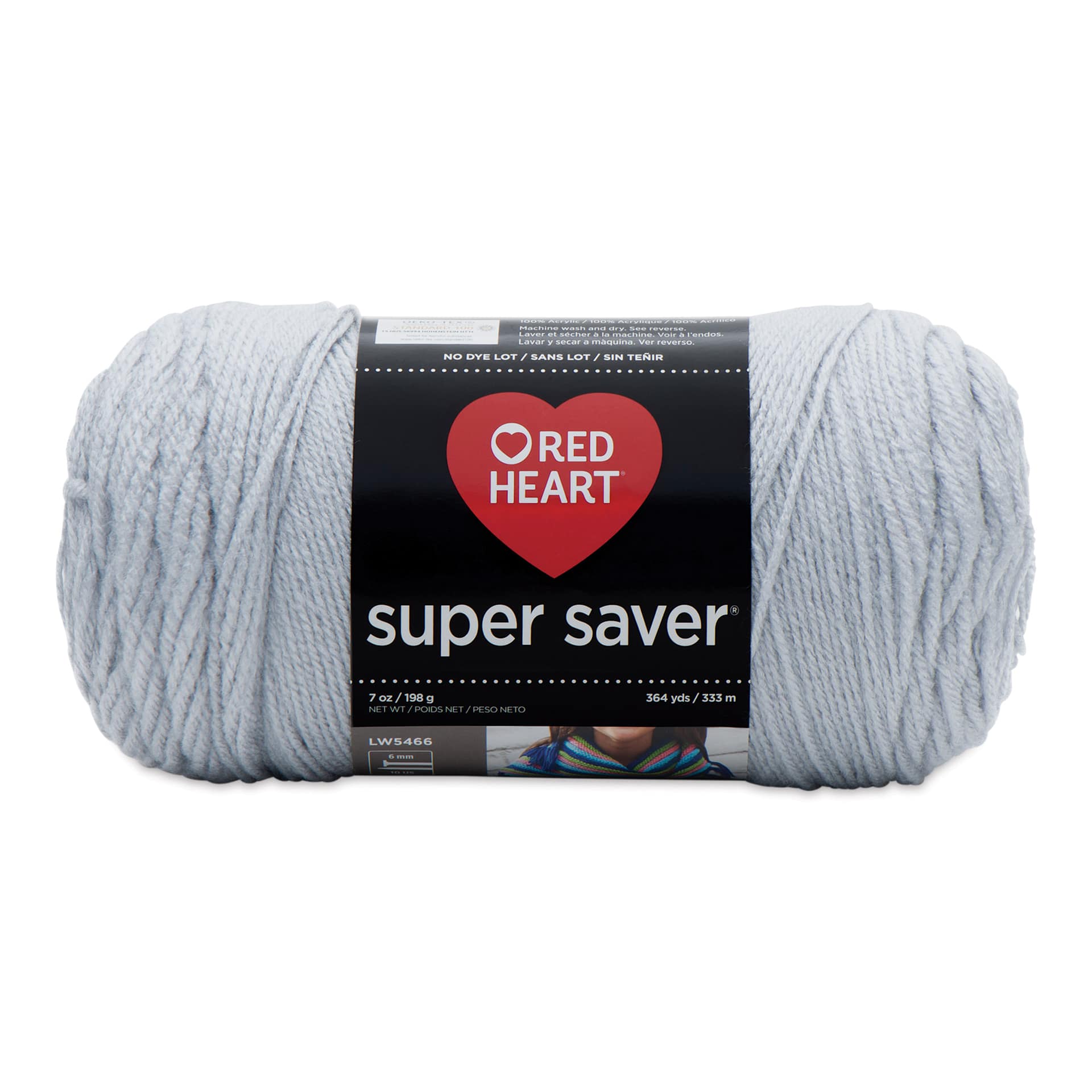 Red Heart Super Saver Yarn - Light Grey, 364 yds