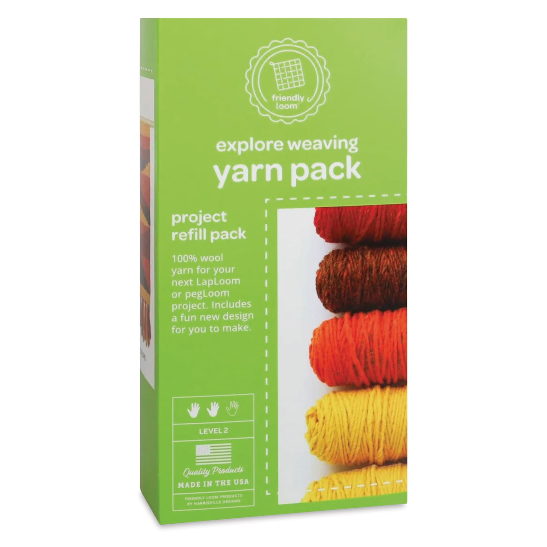 Friendly Loom Yarn Pack - Sunset, Pkg of 5 Colors - front of packaging