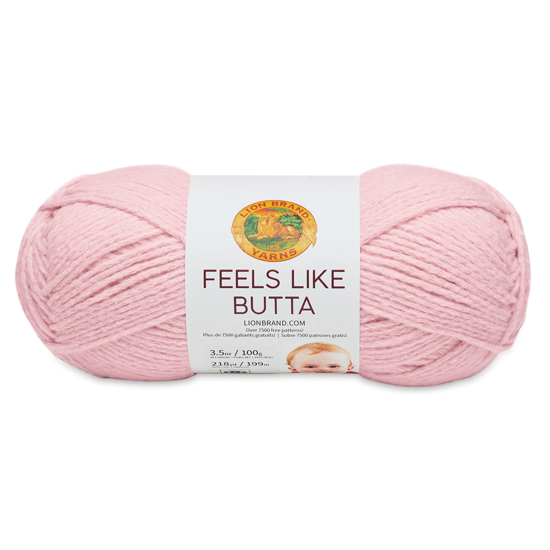 Lion Brand Feels Like Butta Yarn - Pink, front
