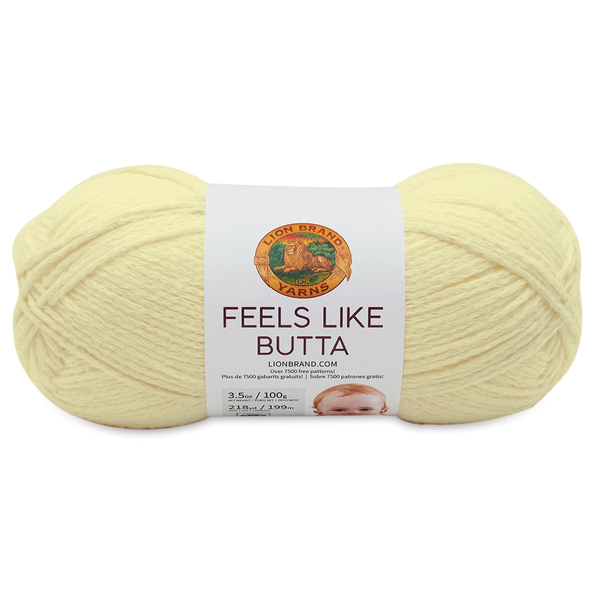 Lion Brand Feels Like Butta Yarn - Lemon, front