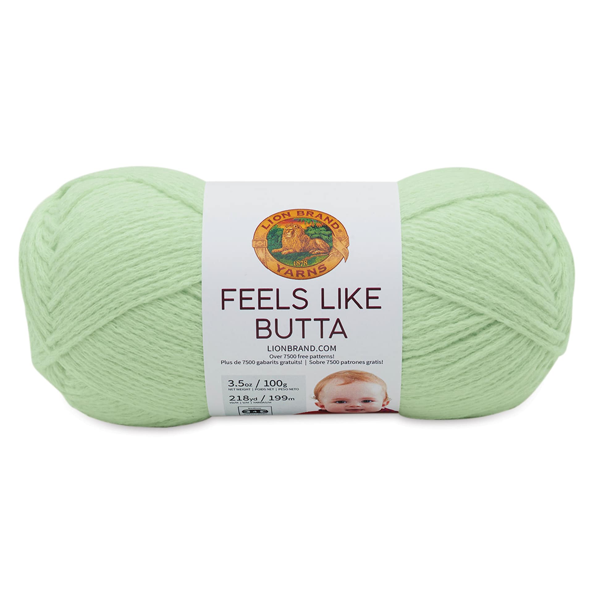 Lion Brand Feels Like Butta Yarn - Mint, front