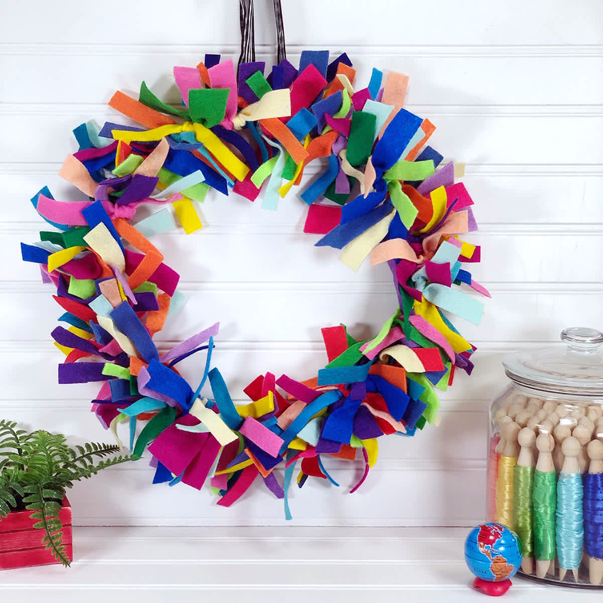 Kunin Classic Felt Sheets - Multicolored Felt Wreath shown