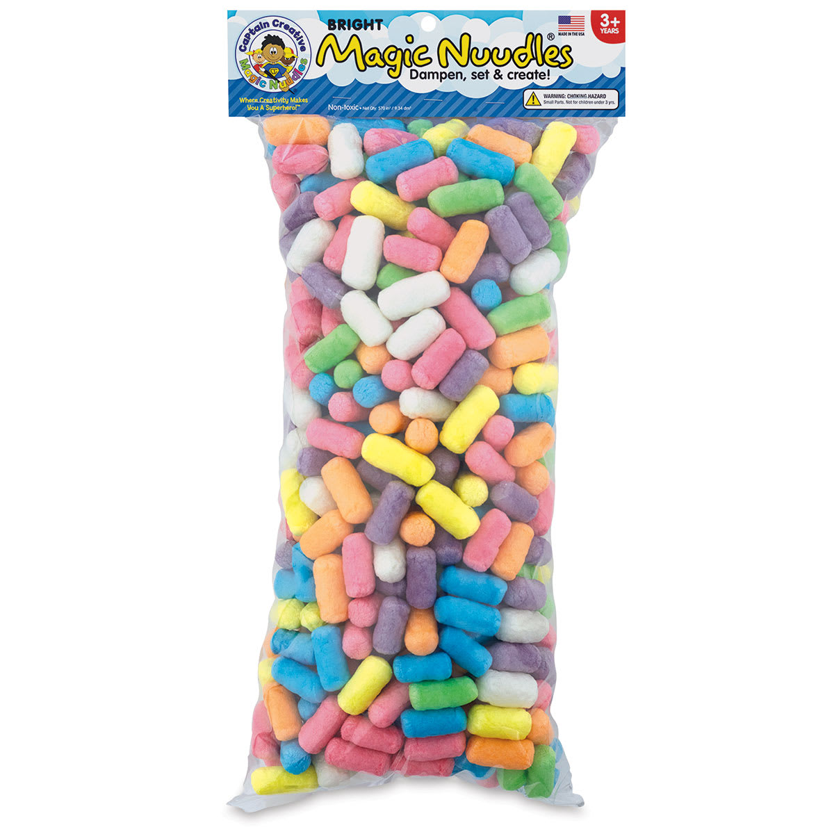 Captain Creative Magic Nuudles - Carded Bag of Bright Noodles