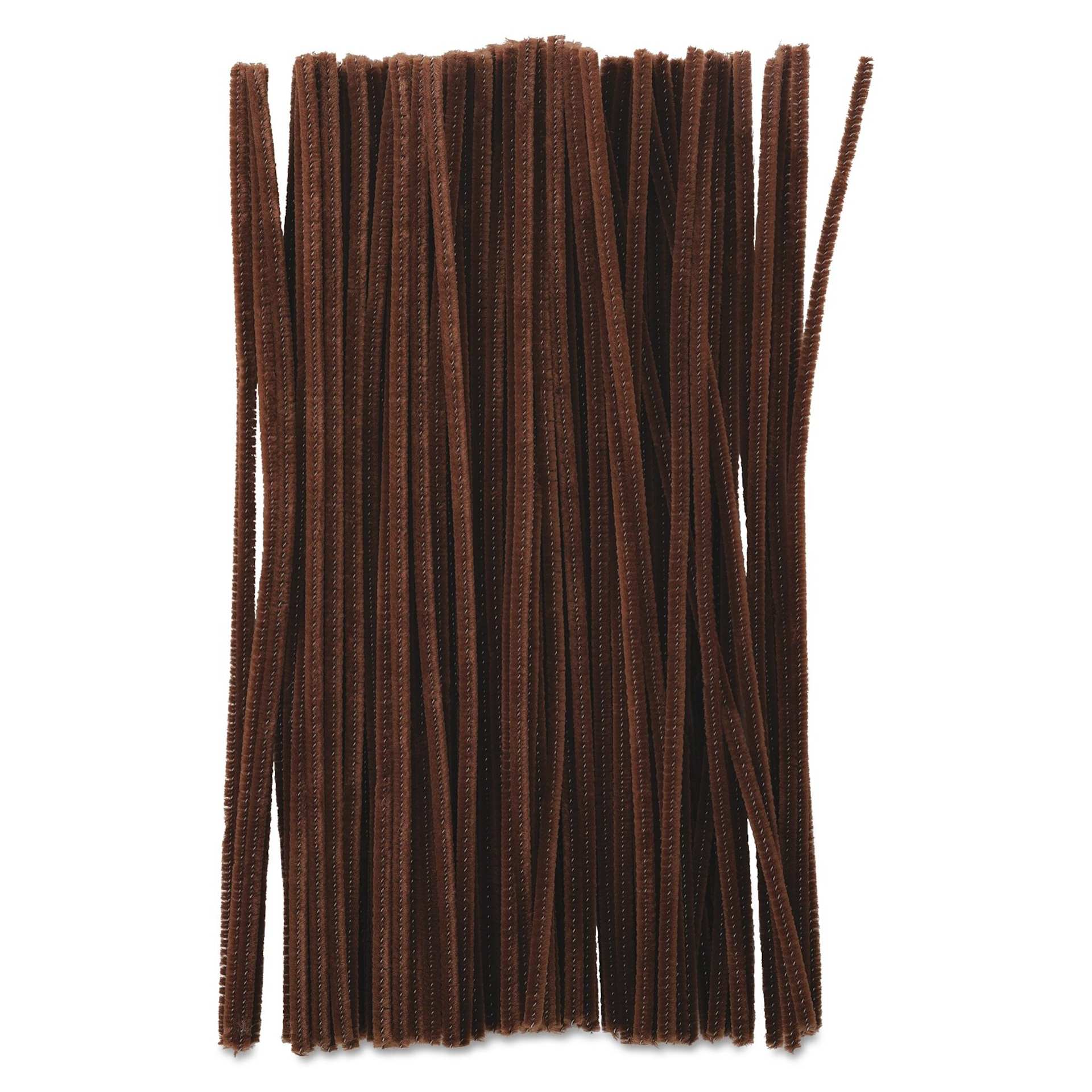 Creativity Street Jumbo Stems - Brown, Pkg of 100 - out of packaging