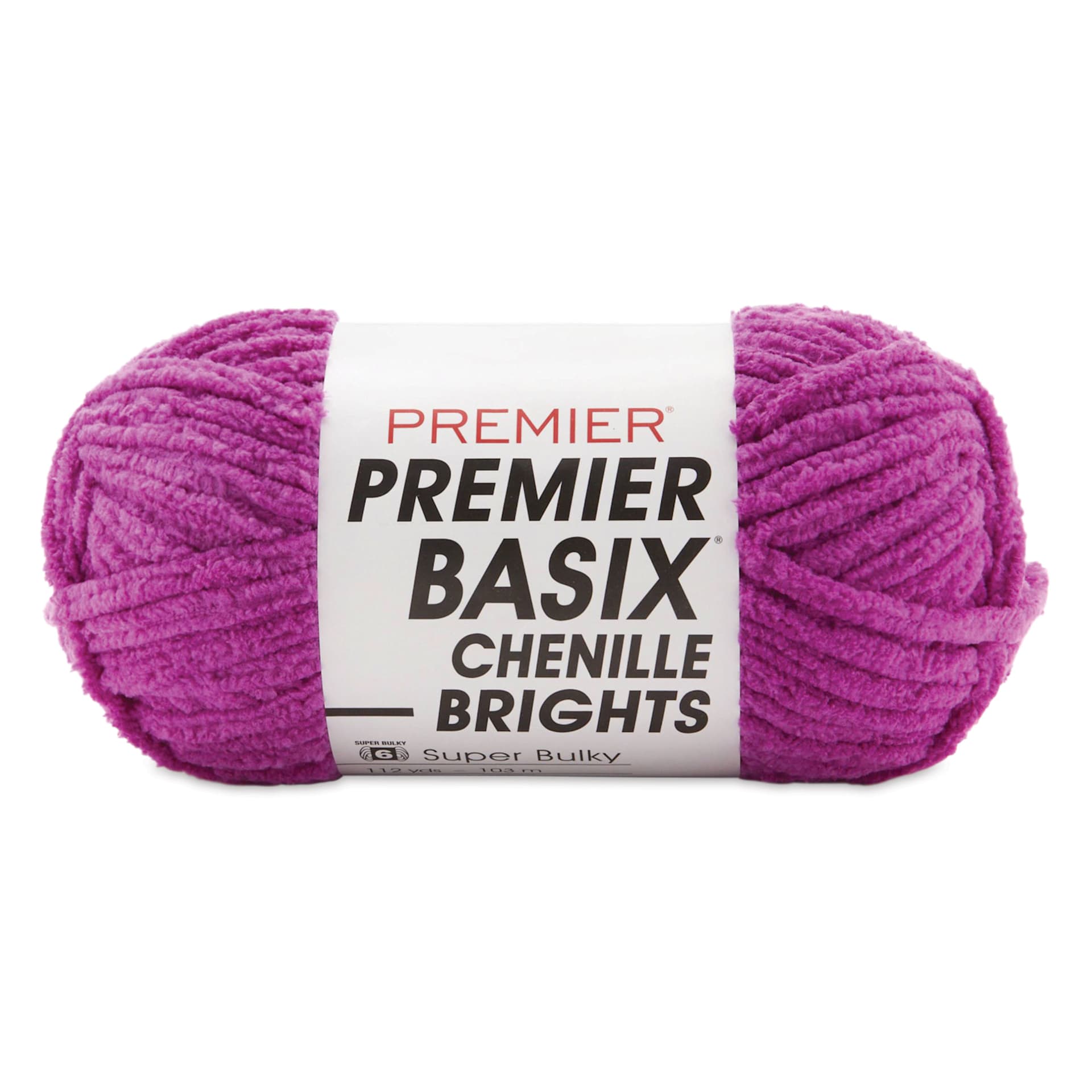 Premier Yarn Basix Chenille Brights Yarn - Bright Violet
