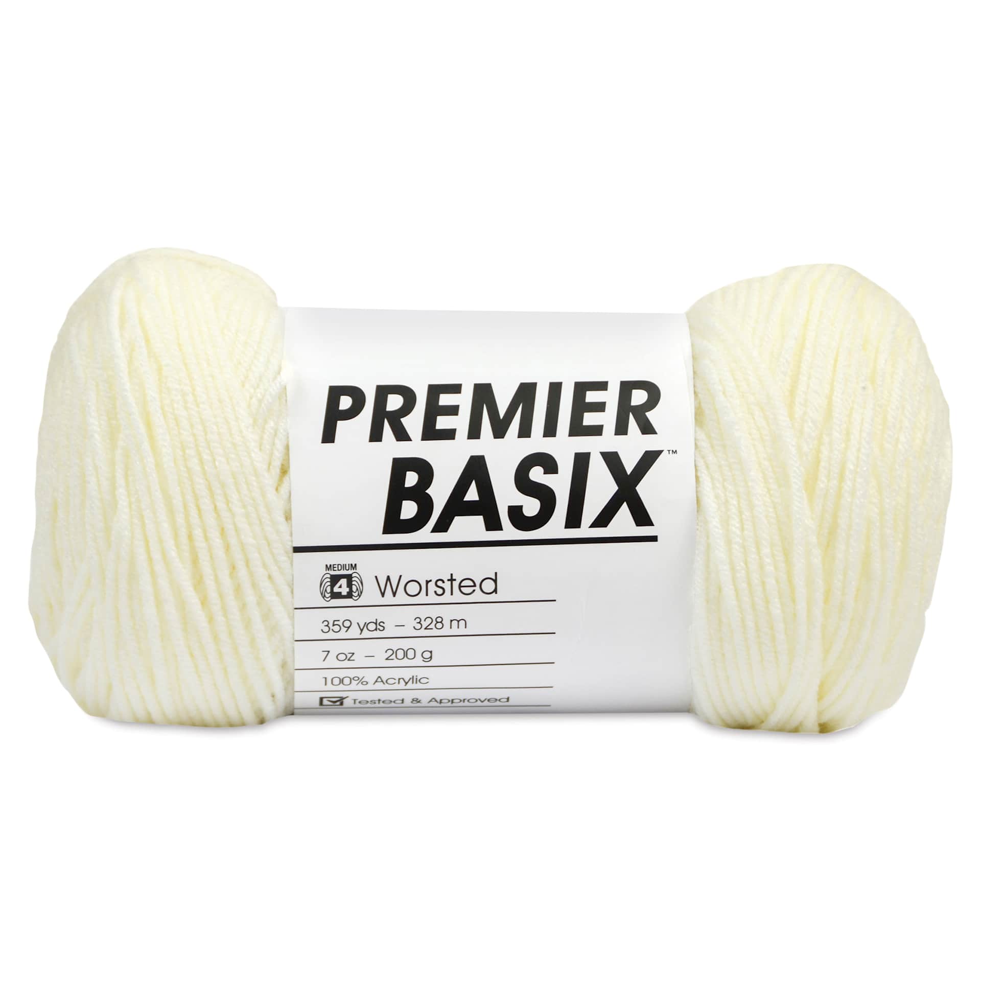 Premier Yarn Basix Worsted Yarn - Cream