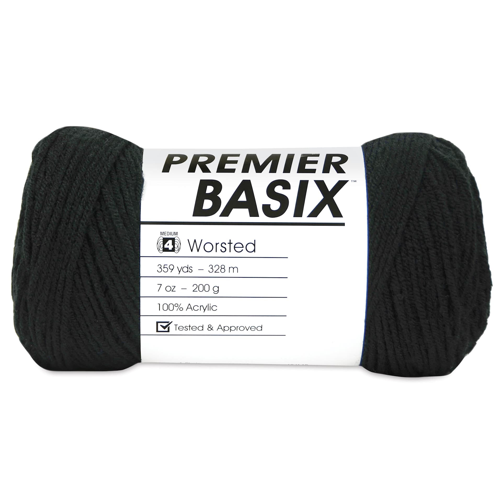Premier Yarn Basix Worsted Yarn - Black