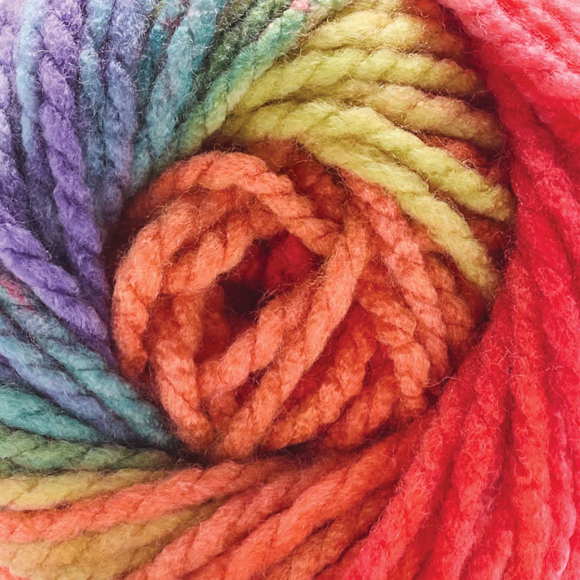 Premier Yarn Colorfusion Chunky Yarn - Prism, 109 yards close up to show texture