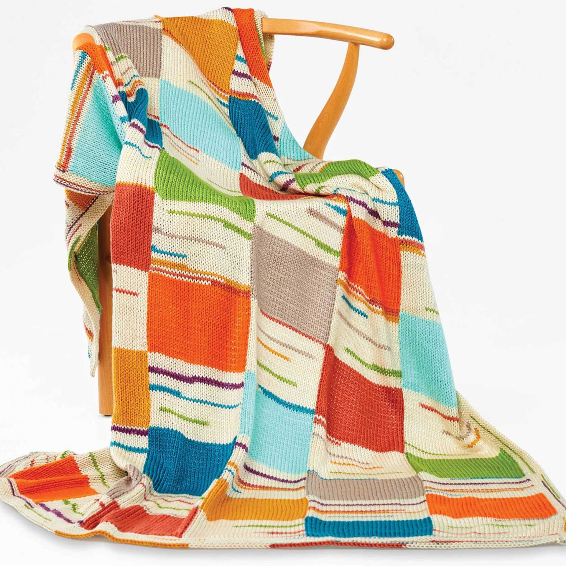 Premier Yarn Anti-Pilling Everyday Worsted Yarn finished Strips and Stripes Blanket